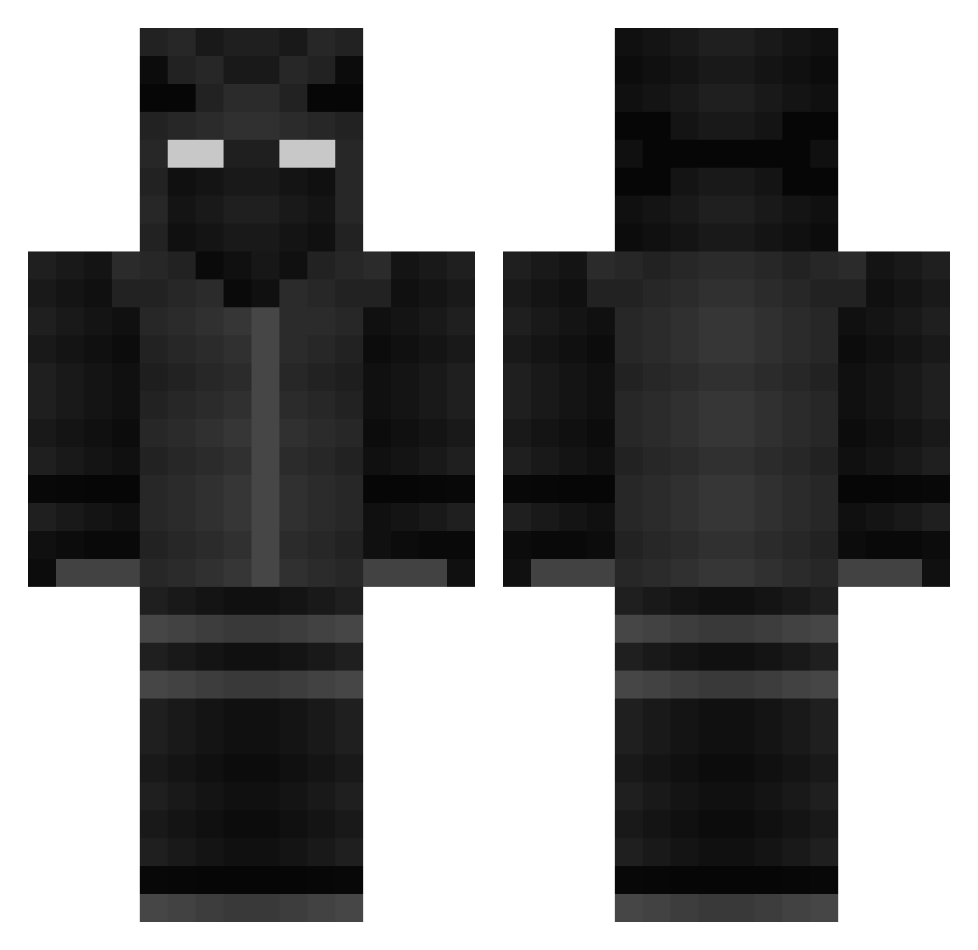 SimpeyZ Minecraft skin, front and back view