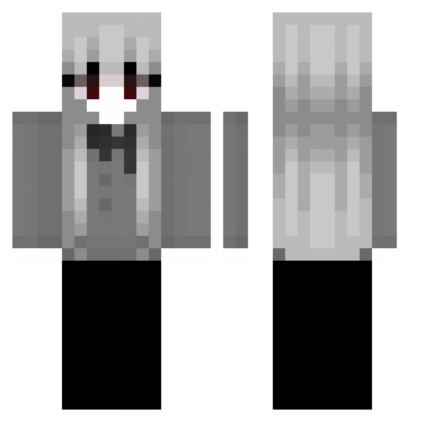 SandyOwnsMe Minecraft skin, front and back view