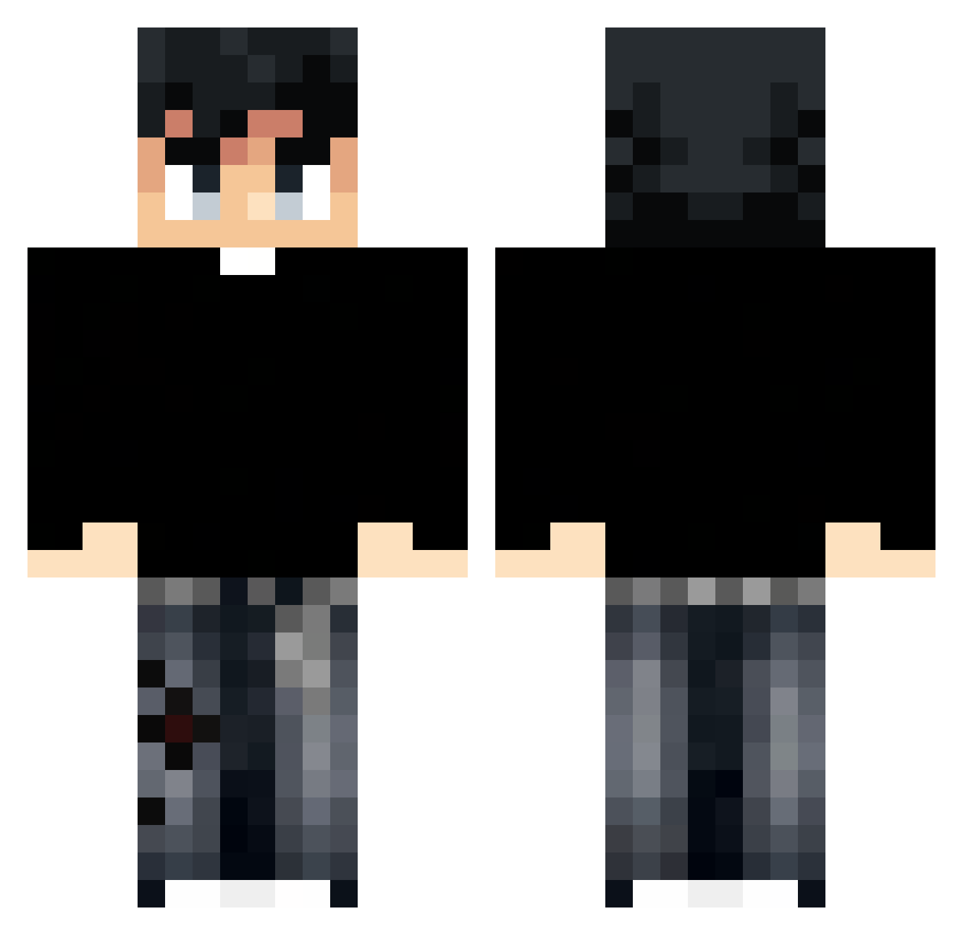 MuthiMaaro Minecraft skin, front and back view