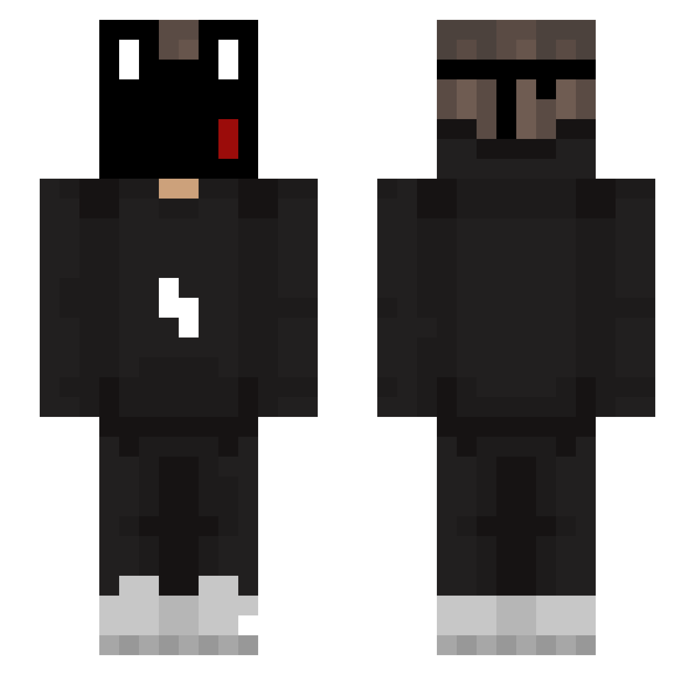 xilhl Minecraft skin, front and back view