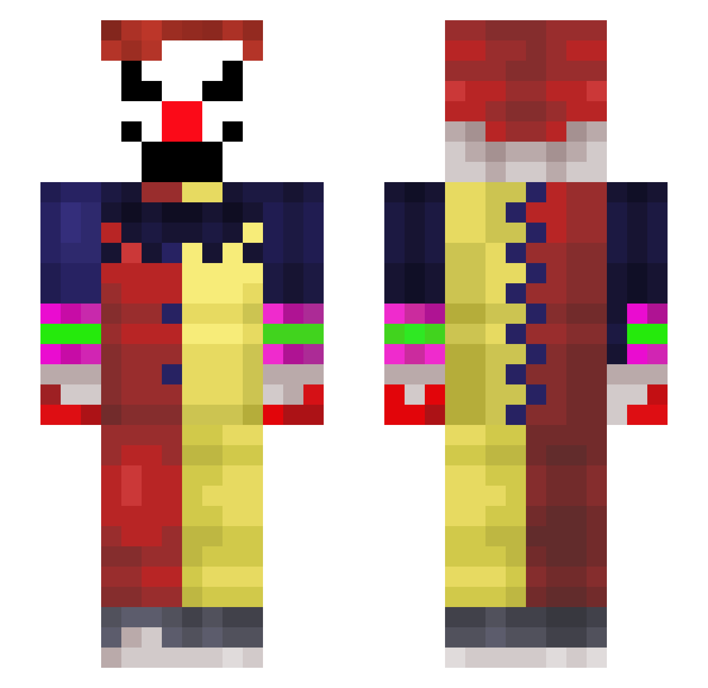 DavePlayzOG Minecraft skin, front and back view