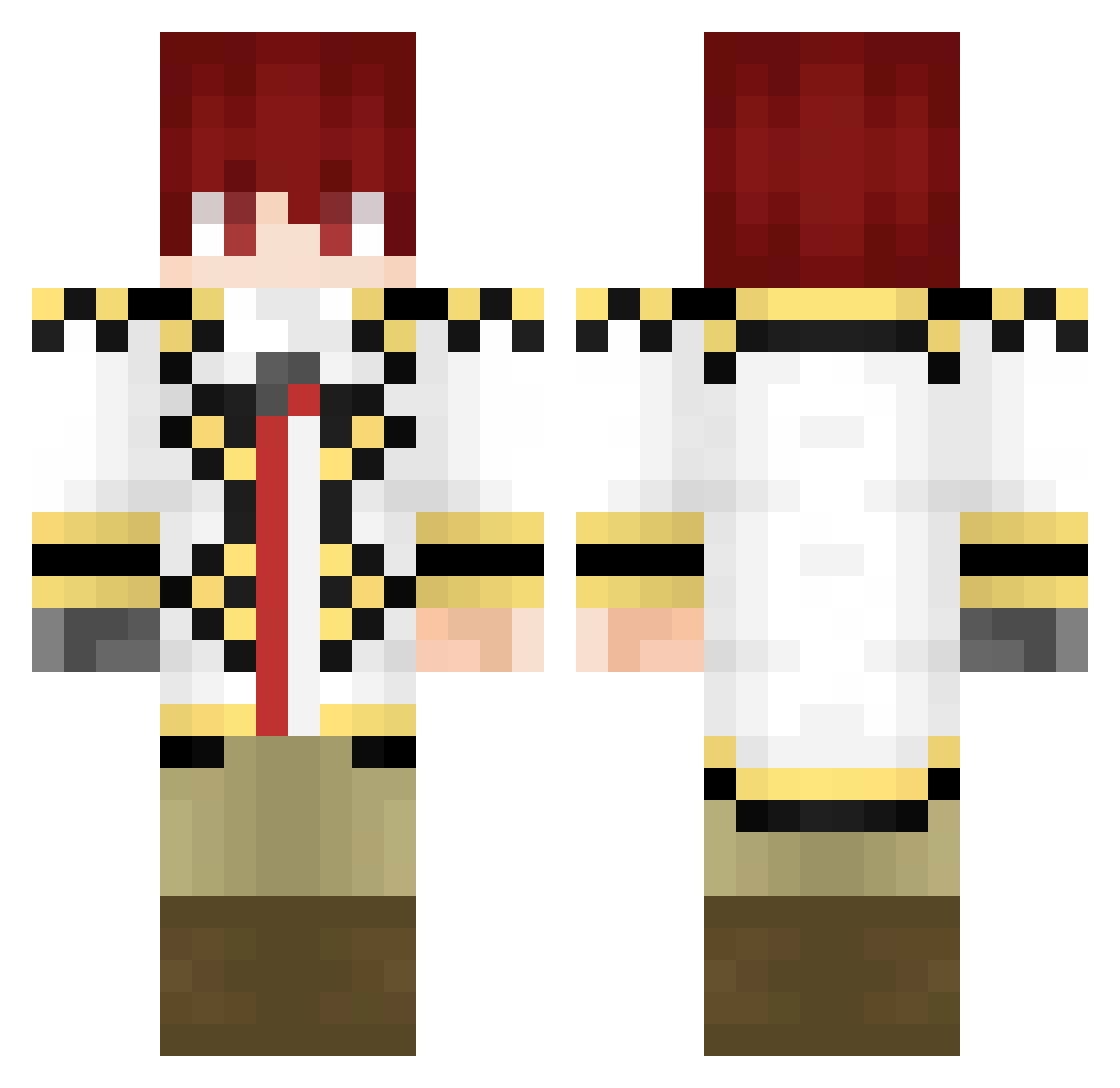 Kayrebels Minecraft skin, front and back view