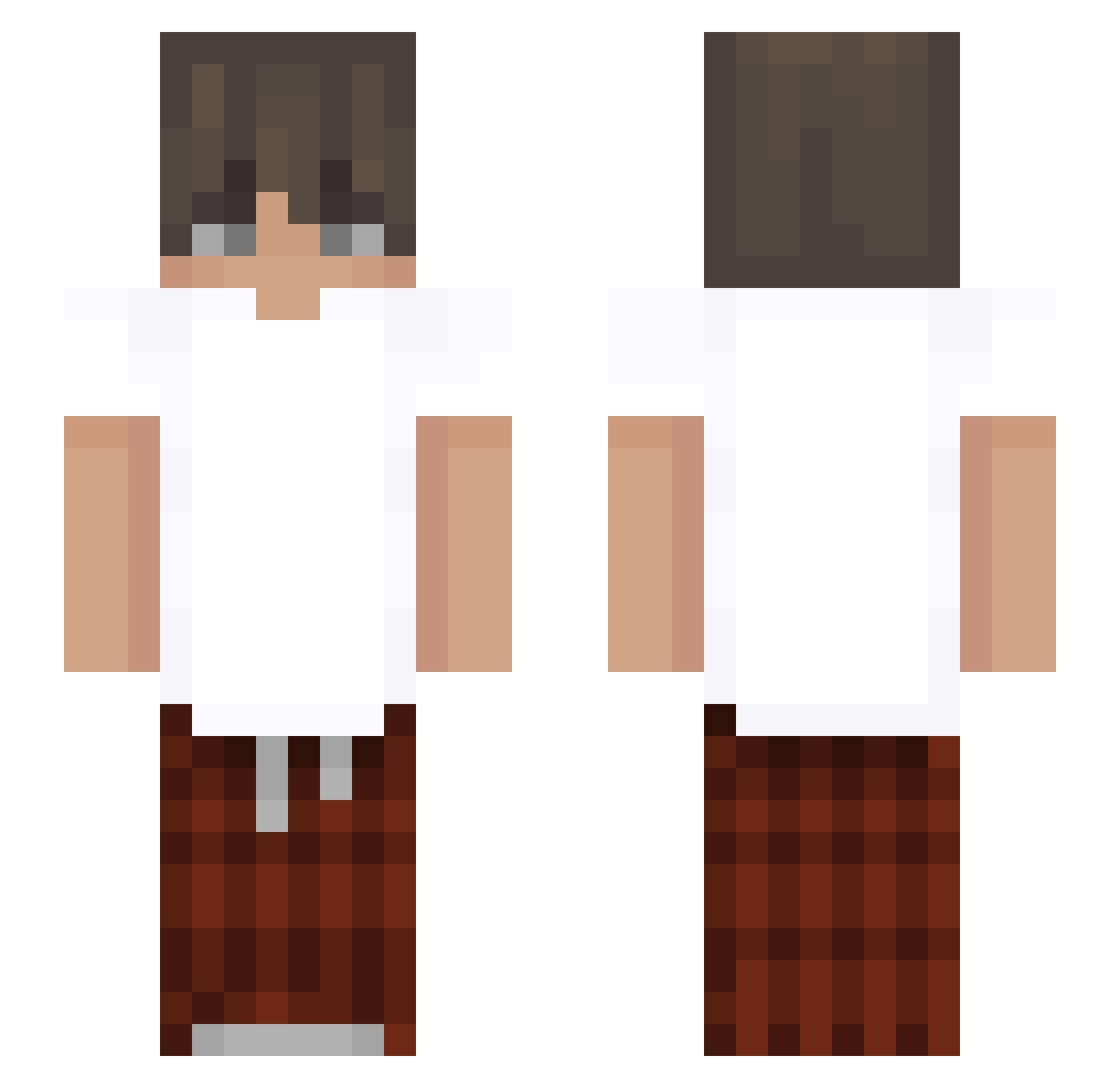 flocid Minecraft skin, front and back view