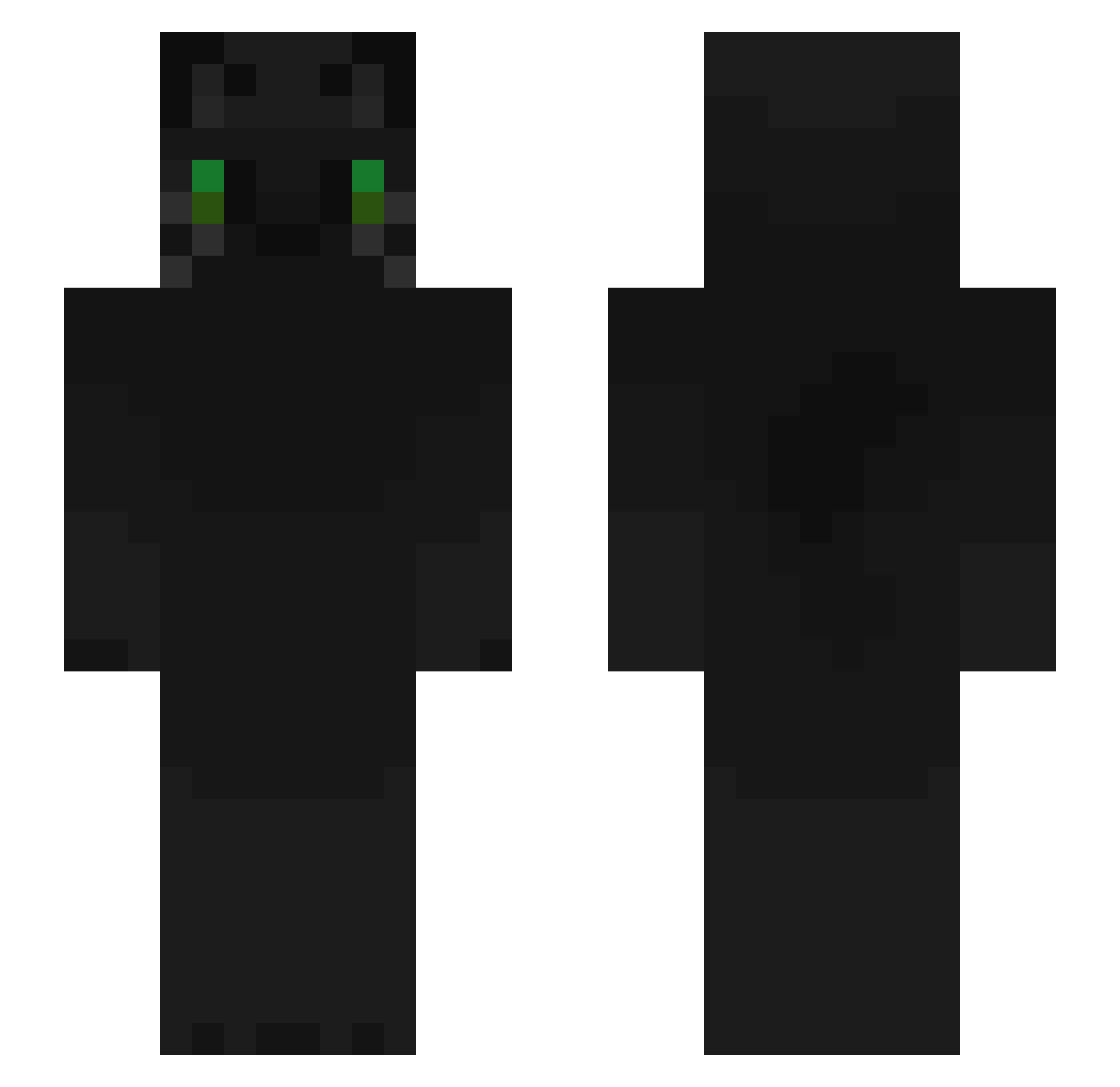 meowdn Minecraft skin, front and back view