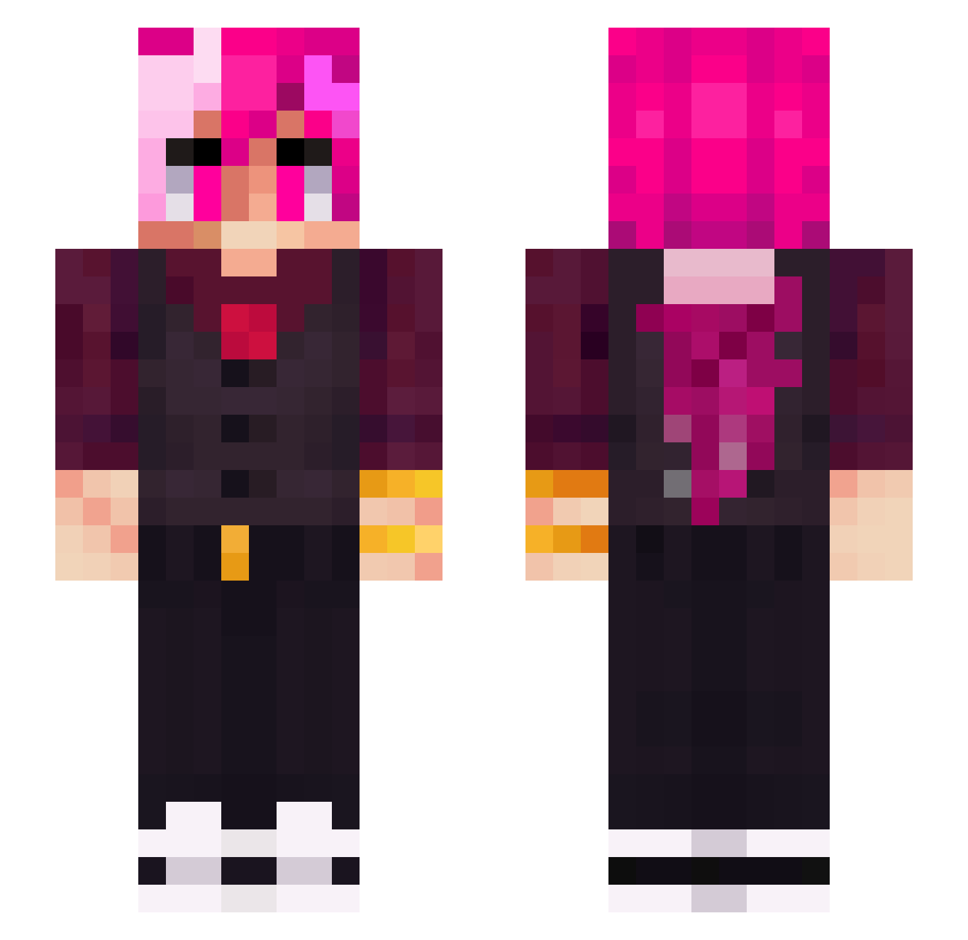 ARTs0lstice Minecraft skin, front and back view