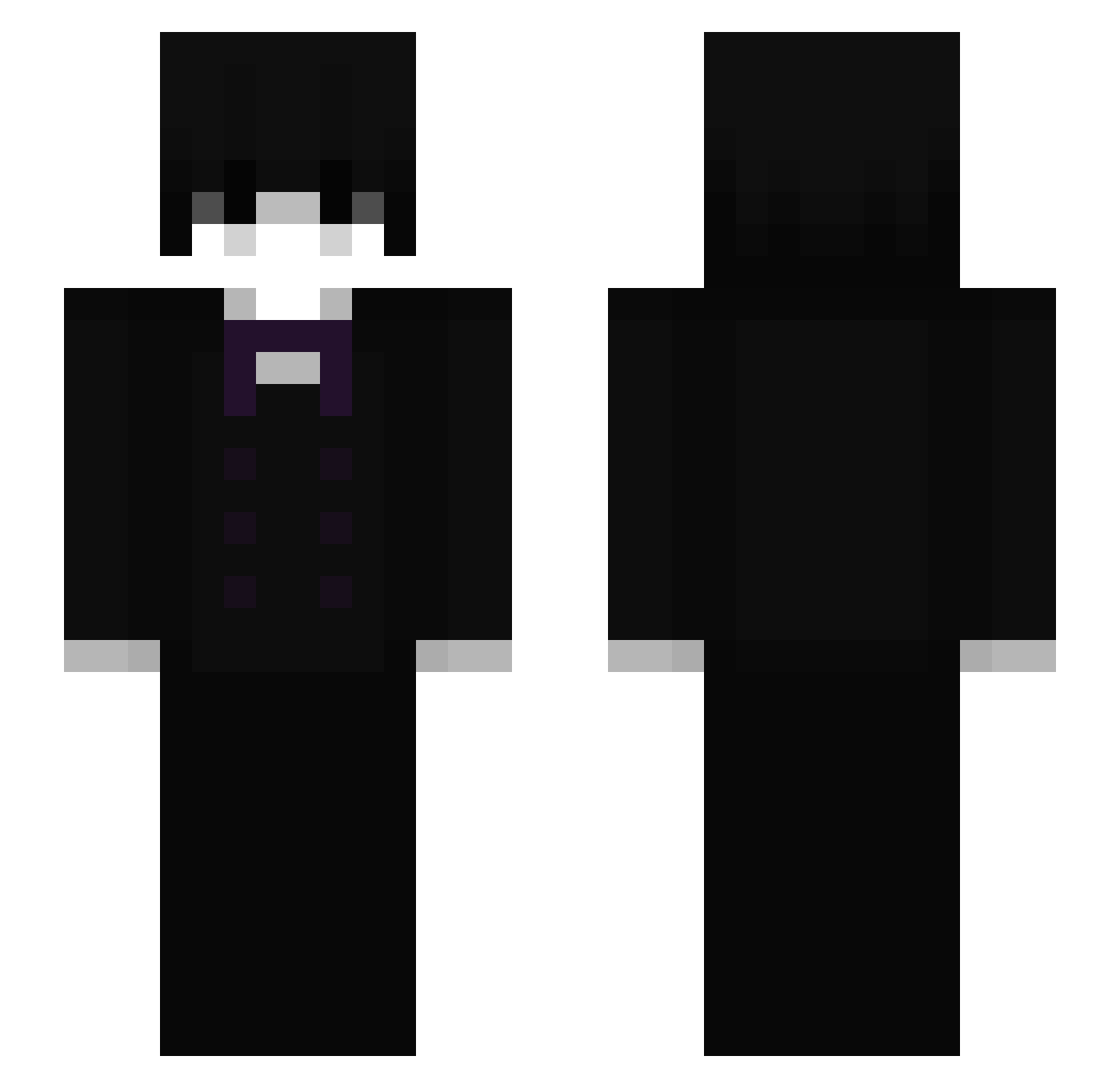 Smoked Minecraft skin, front and back view