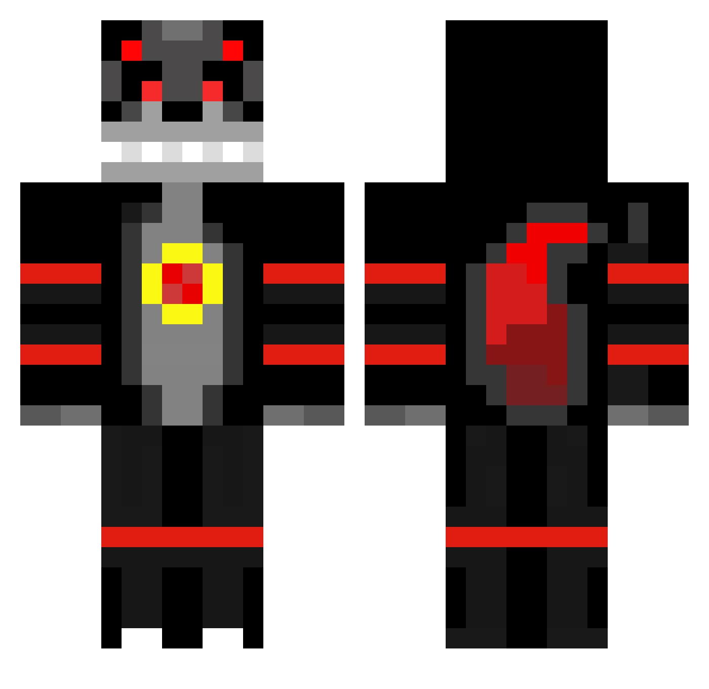 Refreshers Minecraft skin, front and back view