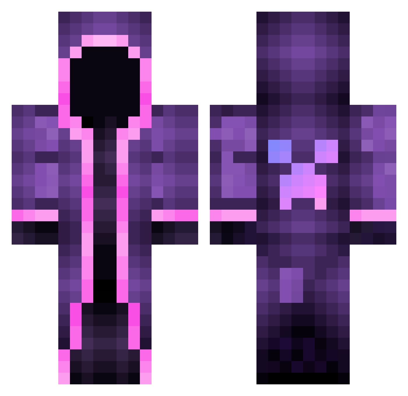 ZombieRobbo10 Minecraft skin, front and back view