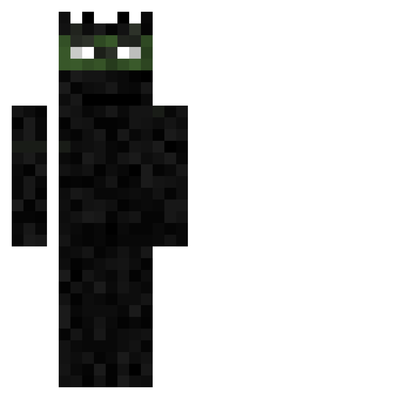 ExistWhen Minecraft skin, front and back view