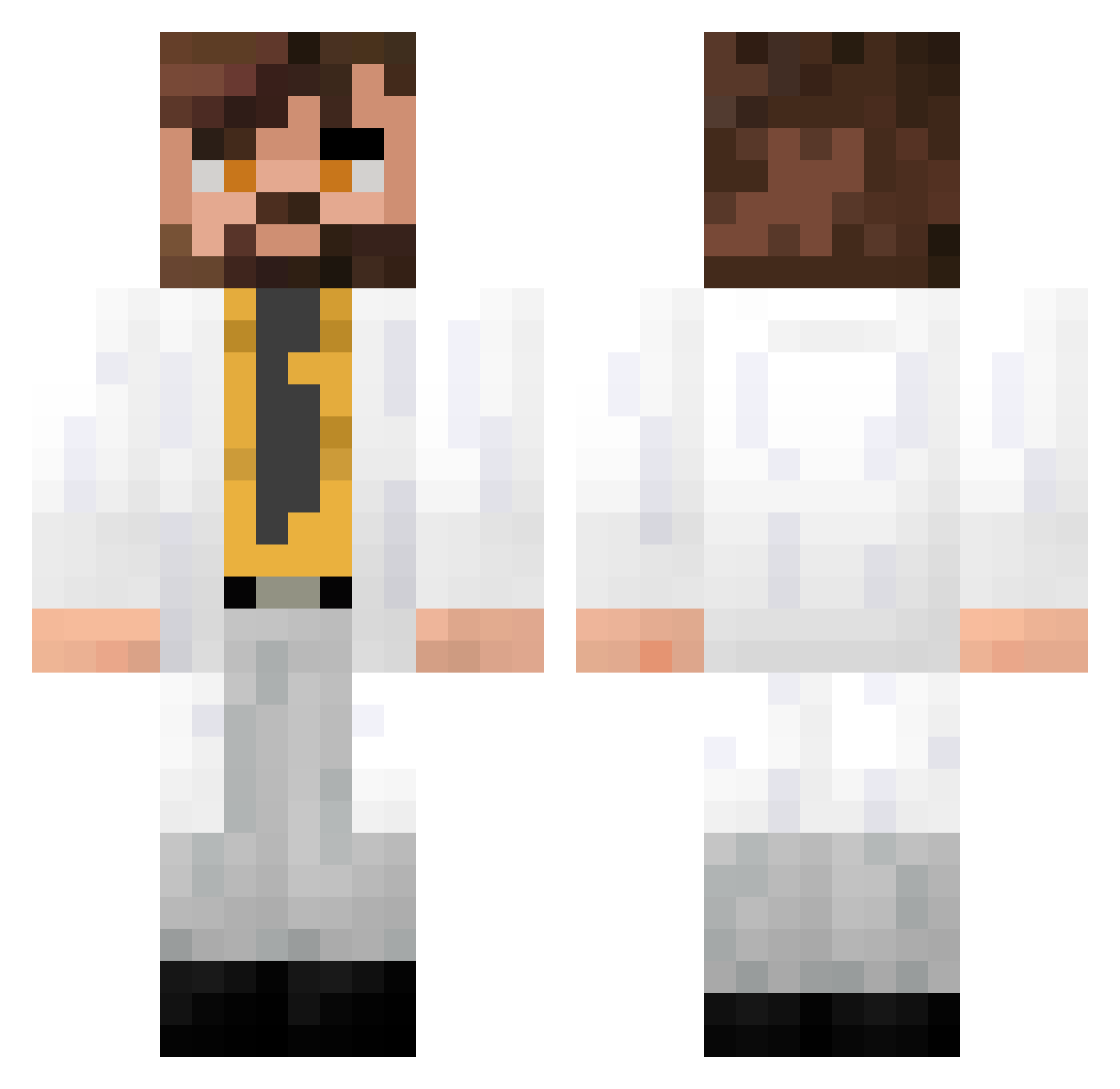 Lymantria Minecraft skin, front and back view