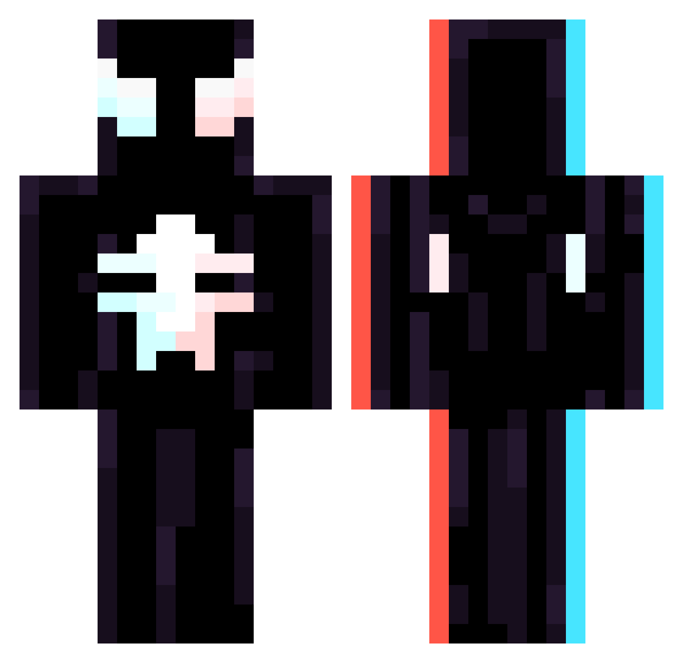 JaybinPlayers Minecraft skin, front and back view