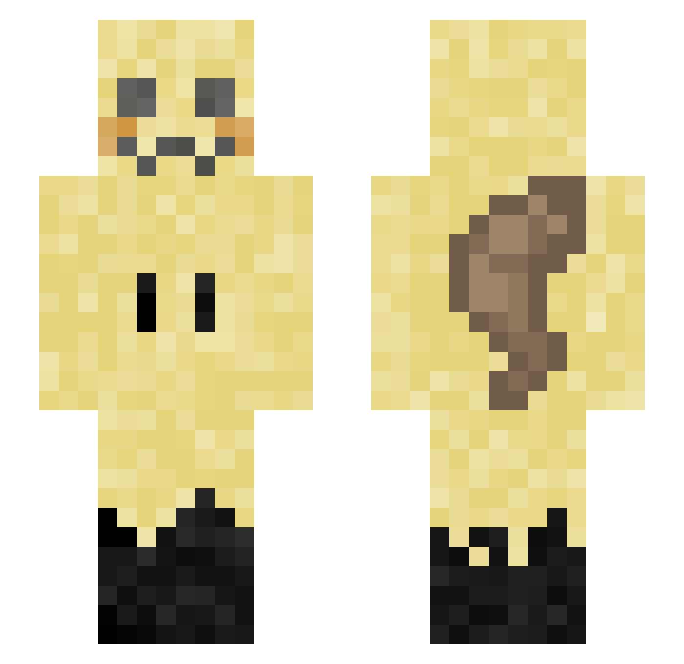 katopilito Minecraft skin, front and back view