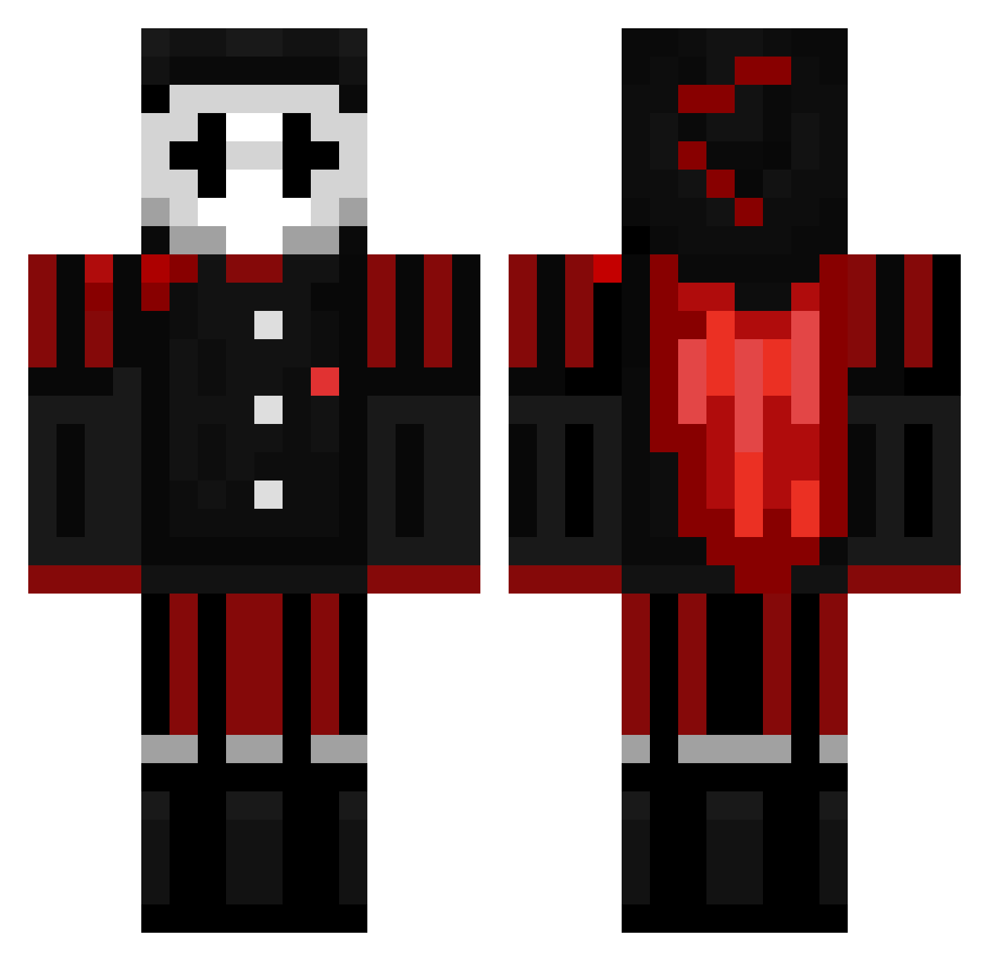 RATGIRLFANGIRL Minecraft skin, front and back view
