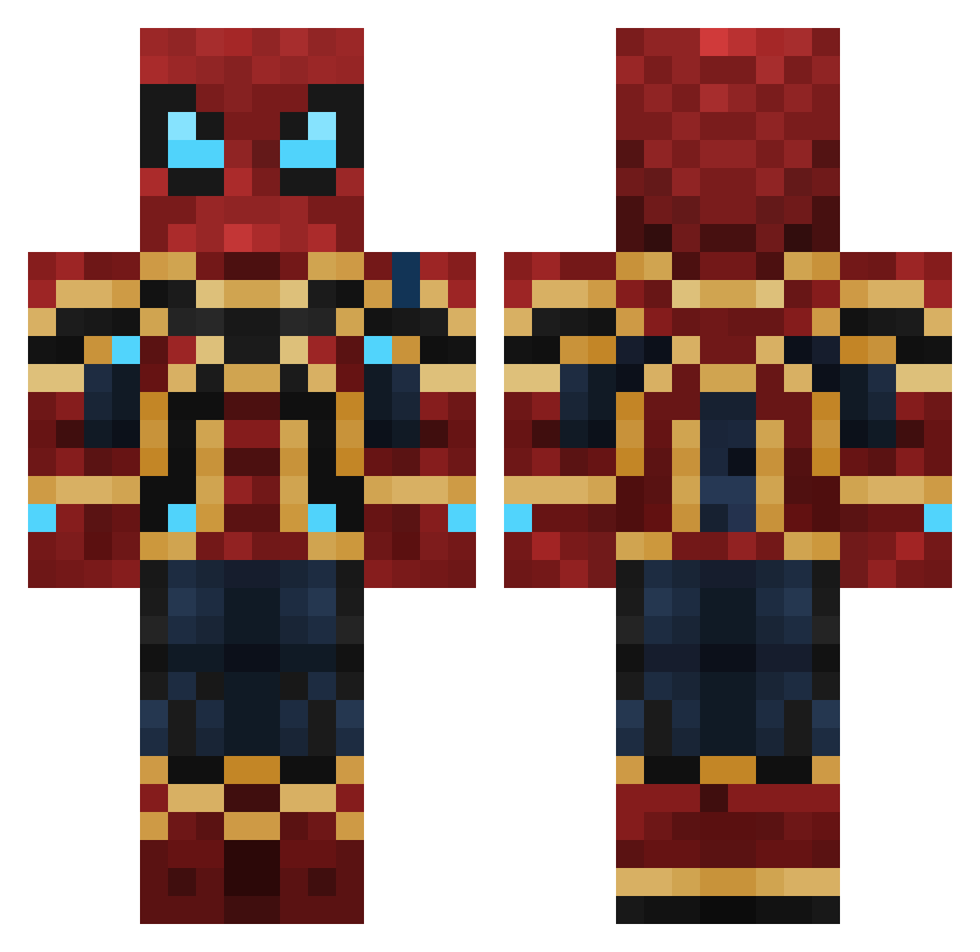 BelleDelphine15 Minecraft skin, front and back view