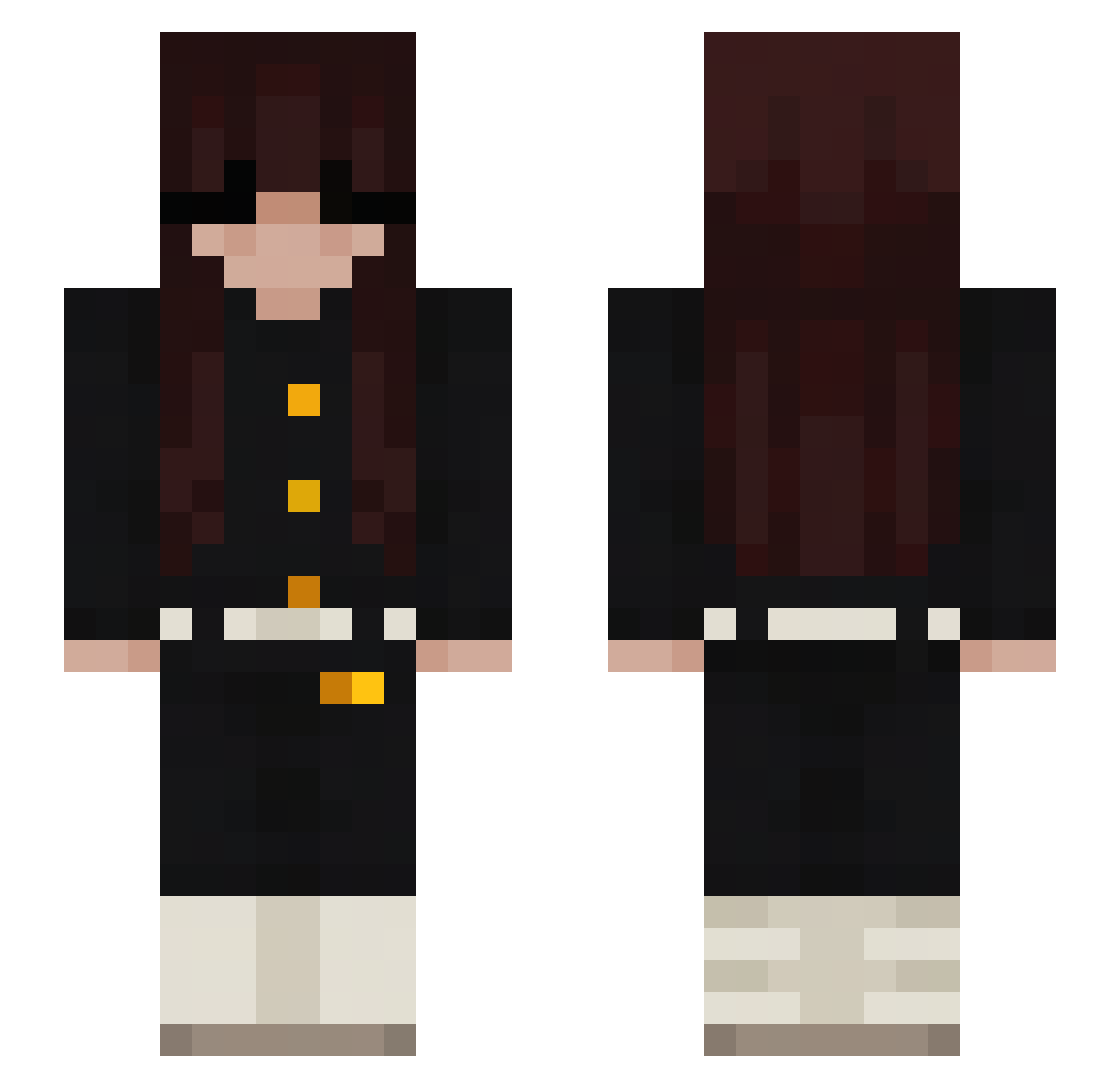 Jextra_ Minecraft skin, front and back view