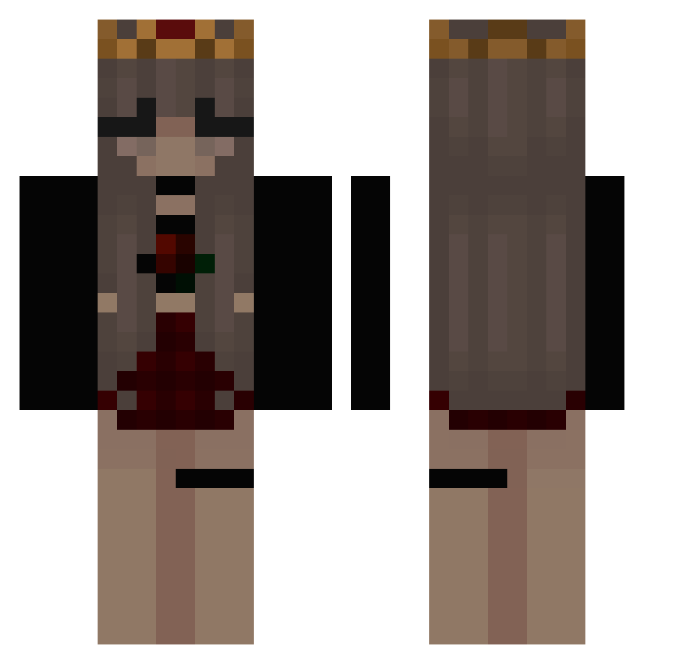 chiaralove2009 Minecraft skin, front and back view