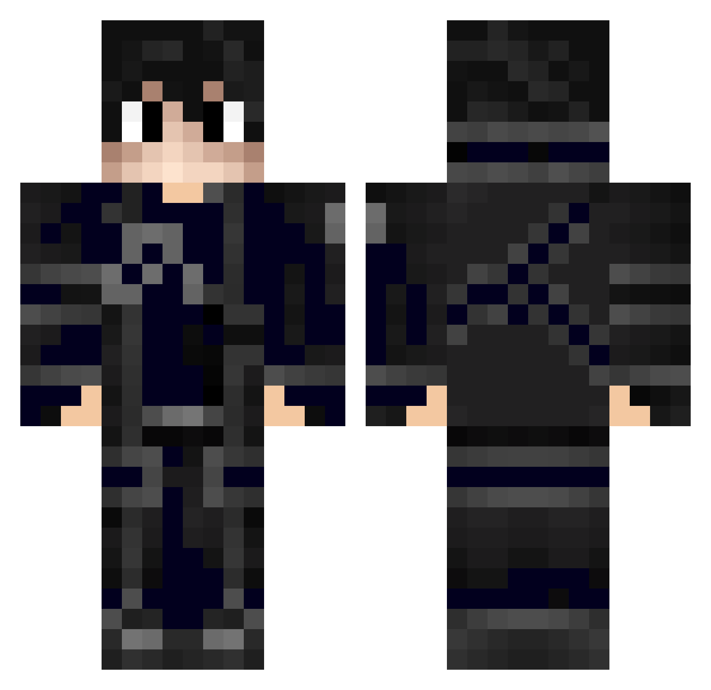 edvard2008 Minecraft skin, front and back view
