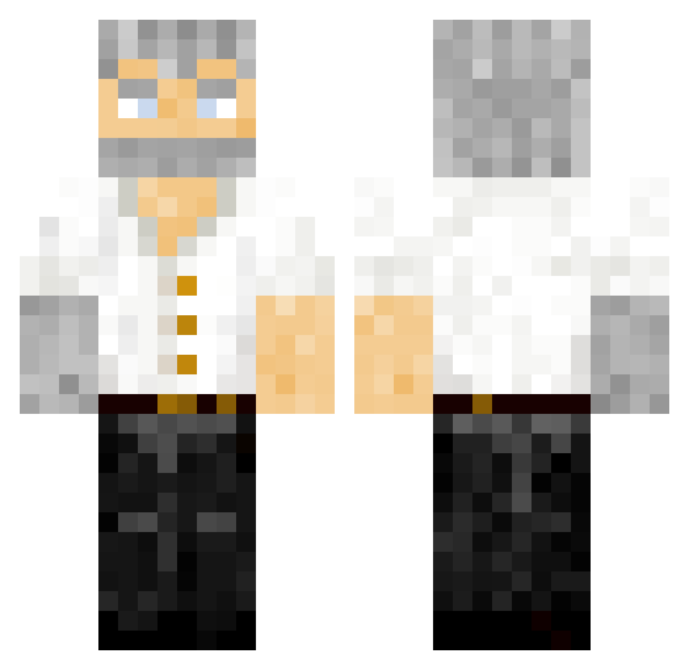 Celesteer Minecraft skin, front and back view