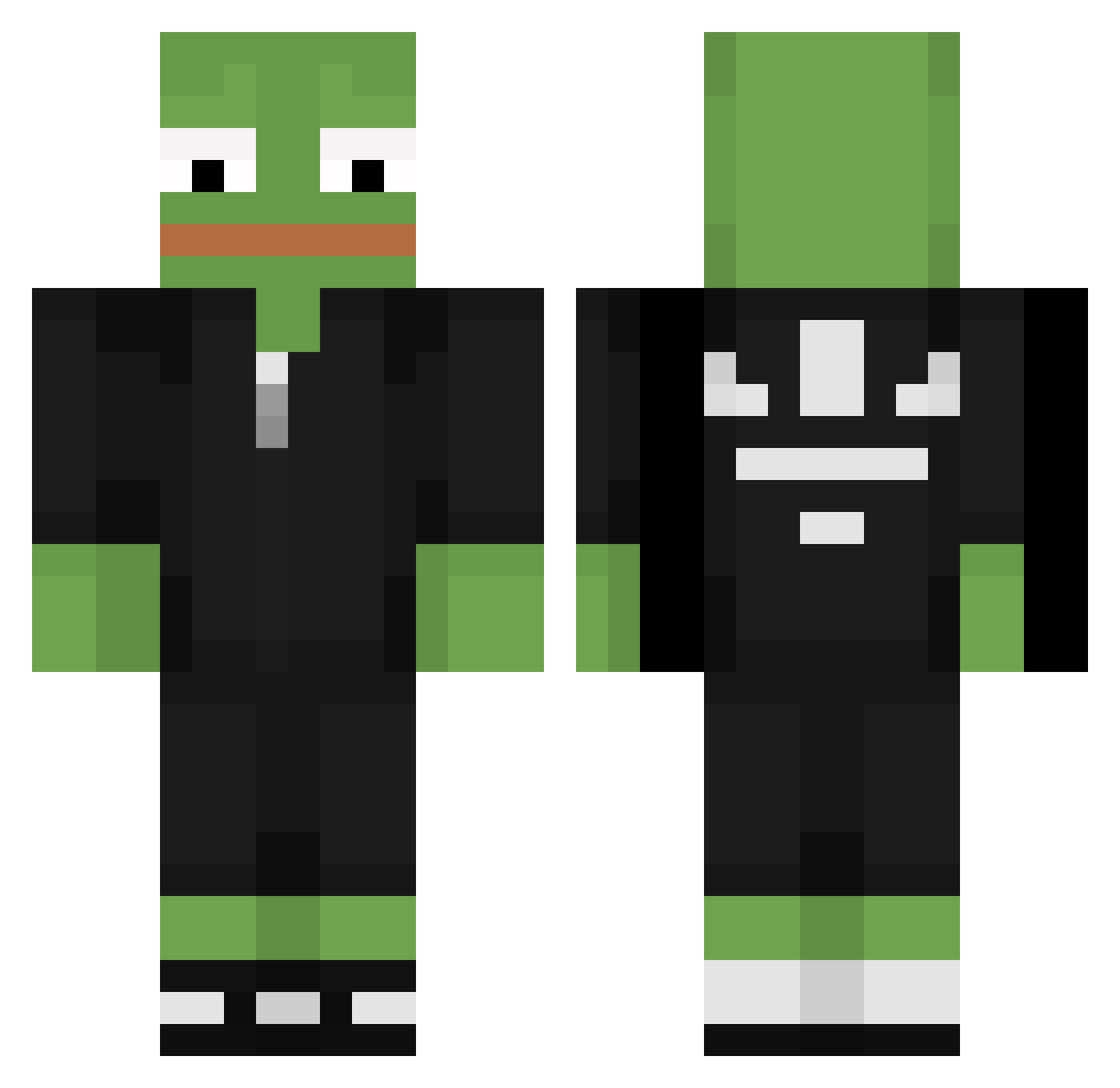 0CiCiKush0 Minecraft skin, front and back view
