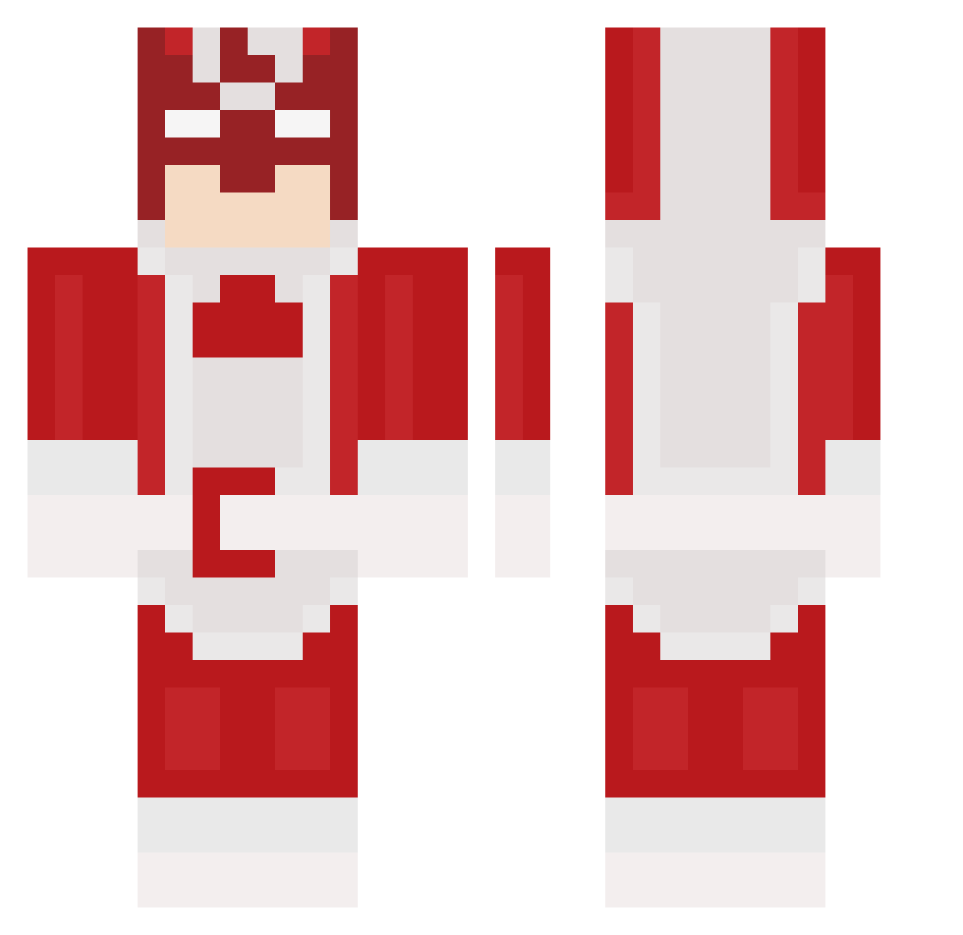 ThePi Minecraft skin, front and back view