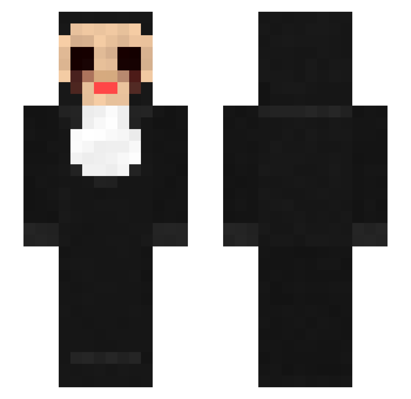 rotgirly Minecraft skin, front and back view