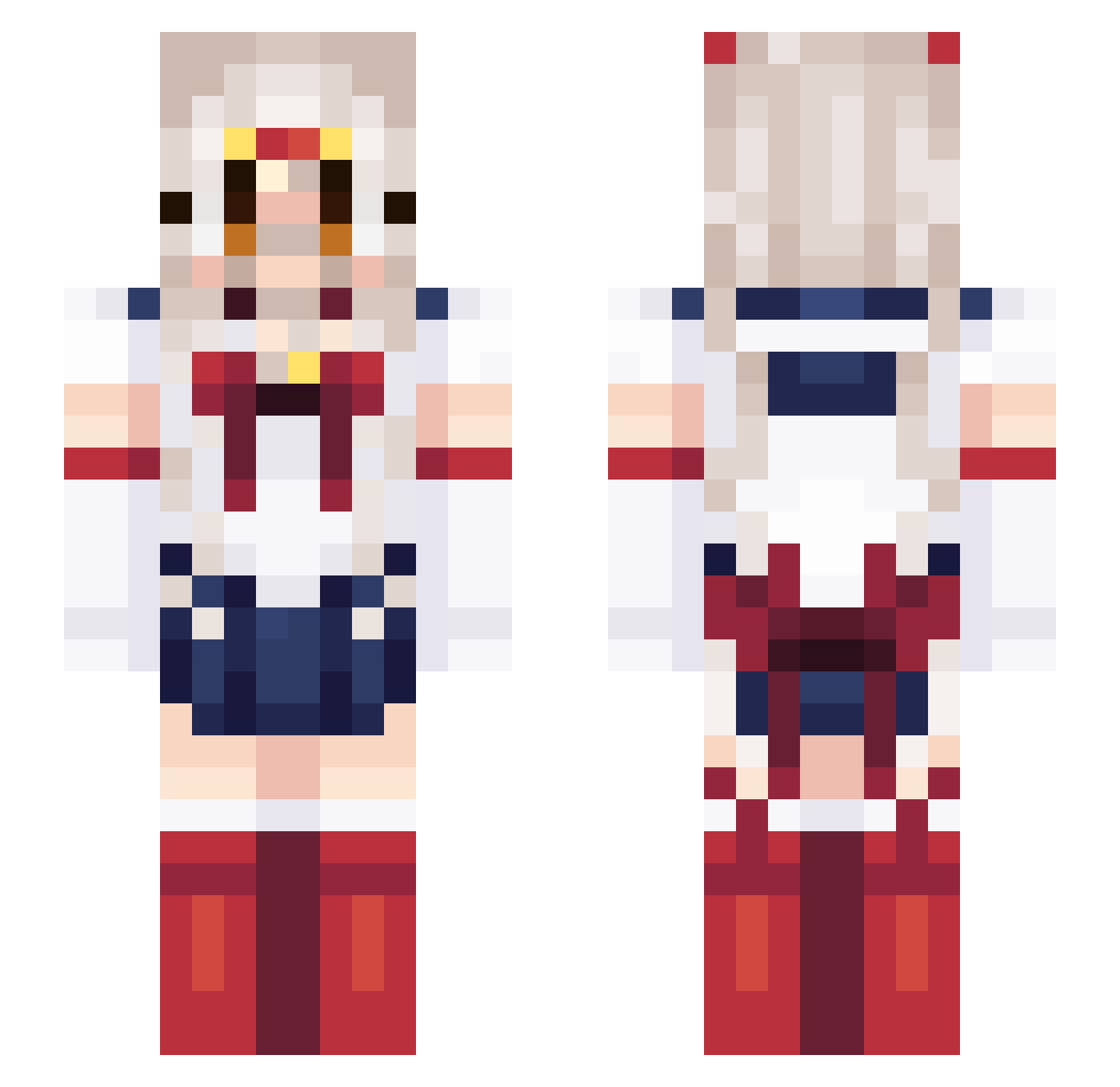 bigpapatoad Minecraft skin, front and back view