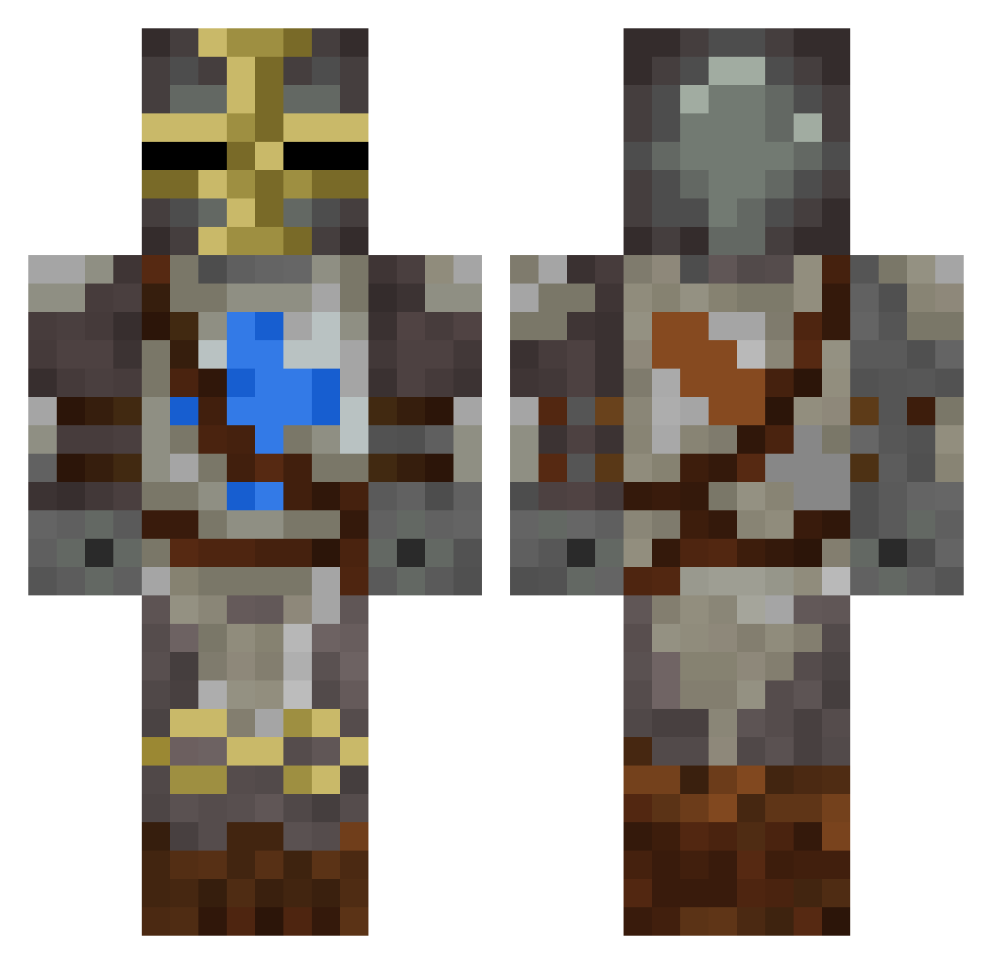 R0Qk1e Minecraft skin, front and back view