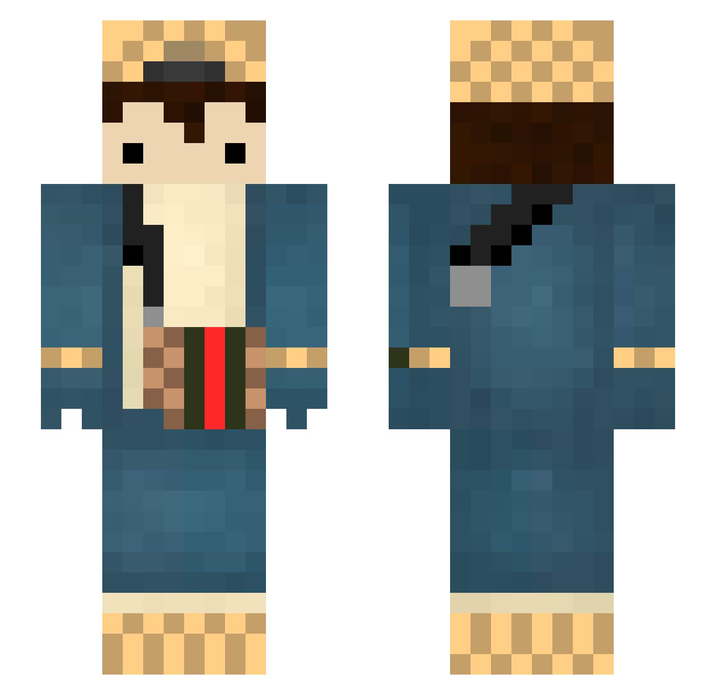 MonclerClanAcc Minecraft skin, front and back view