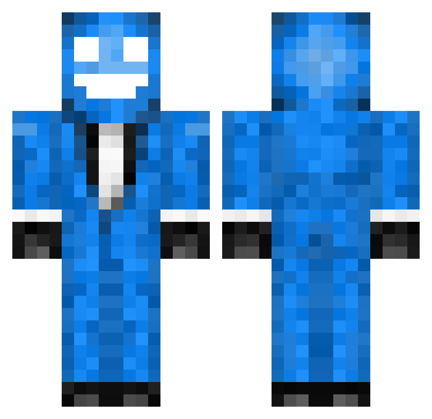 Juampix33 Minecraft skin, front and back view