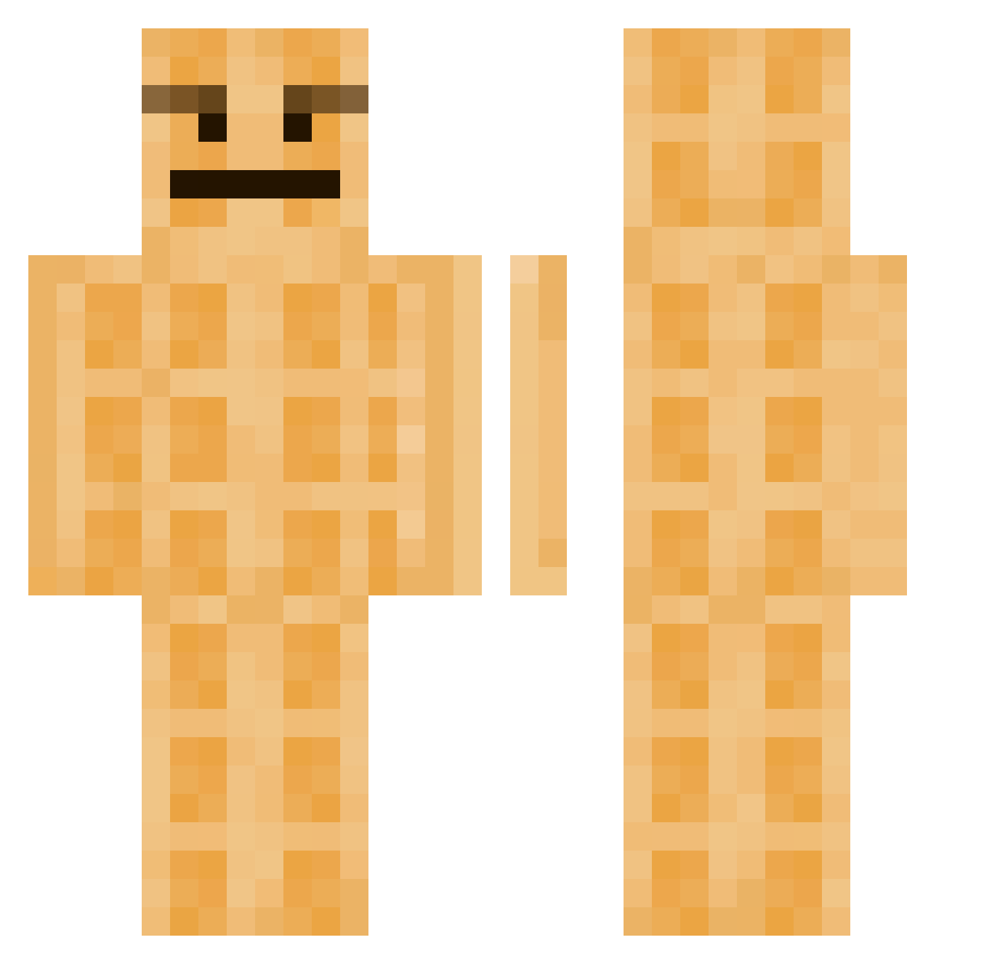 catyeater Minecraft skin, front and back view