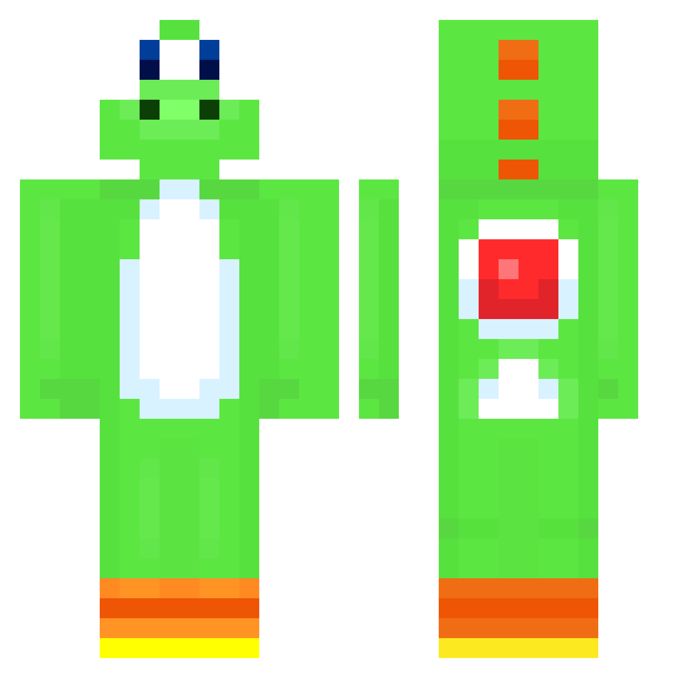 Tomie2010 Minecraft skin, front and back view
