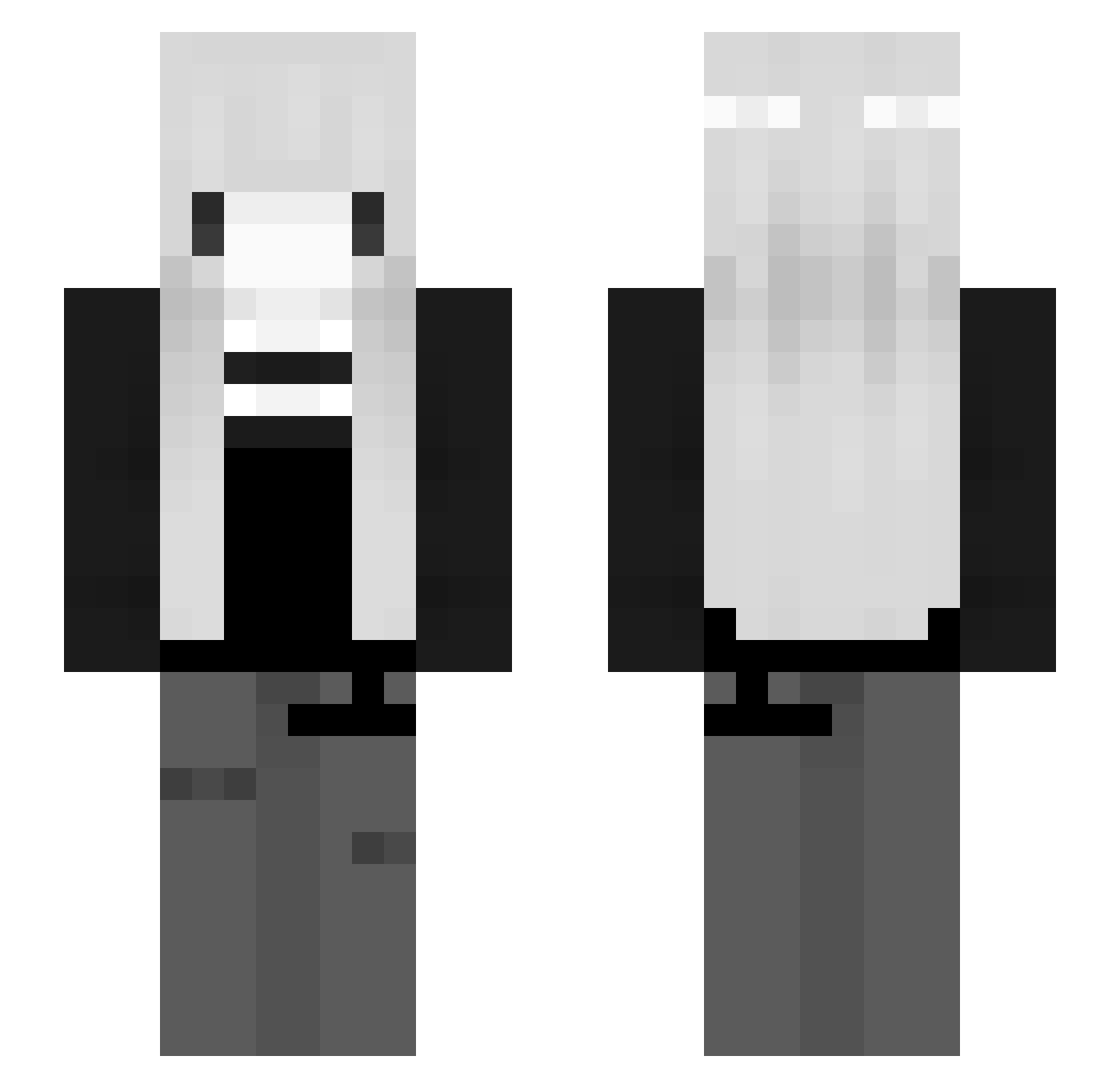 R1zz13r Minecraft skin, front and back view