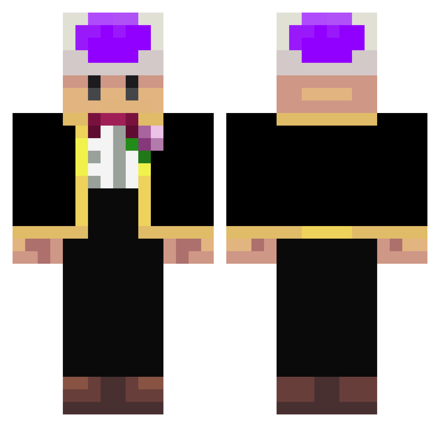 CharlesTraut Minecraft skin, front and back view