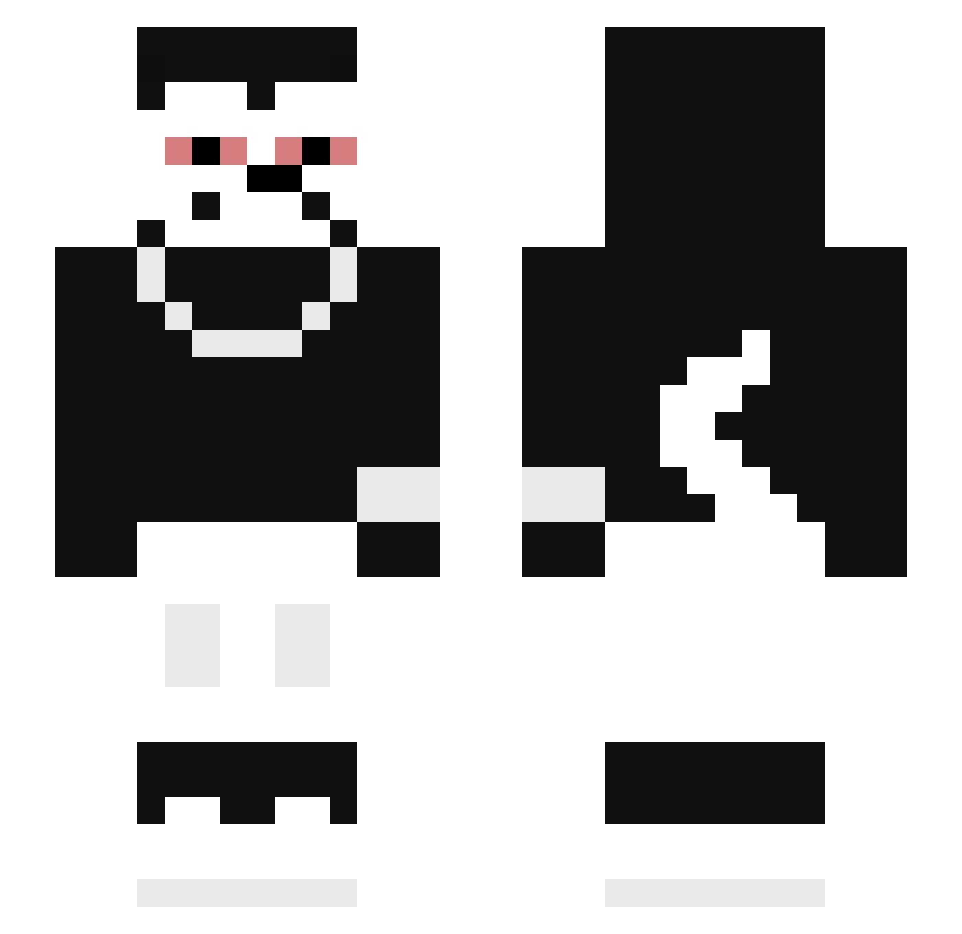 Usutunami Minecraft skin, front and back view