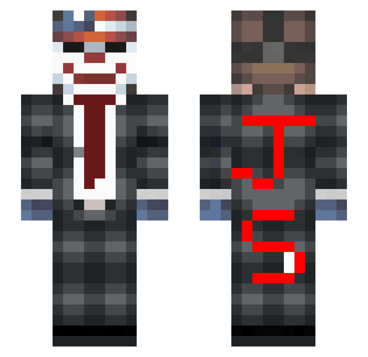 True_Sniper_16 Minecraft skin, front and back view