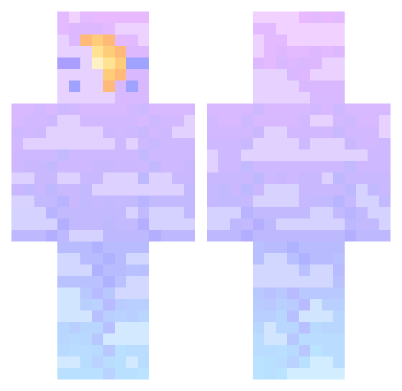 JunkieDog201 Minecraft skin, front and back view
