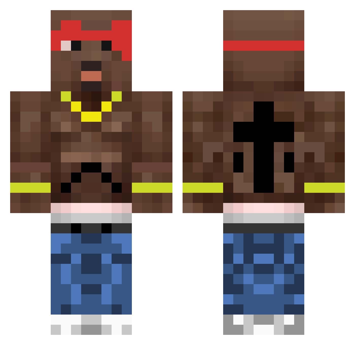 SoulKxng Minecraft skin, front and back view