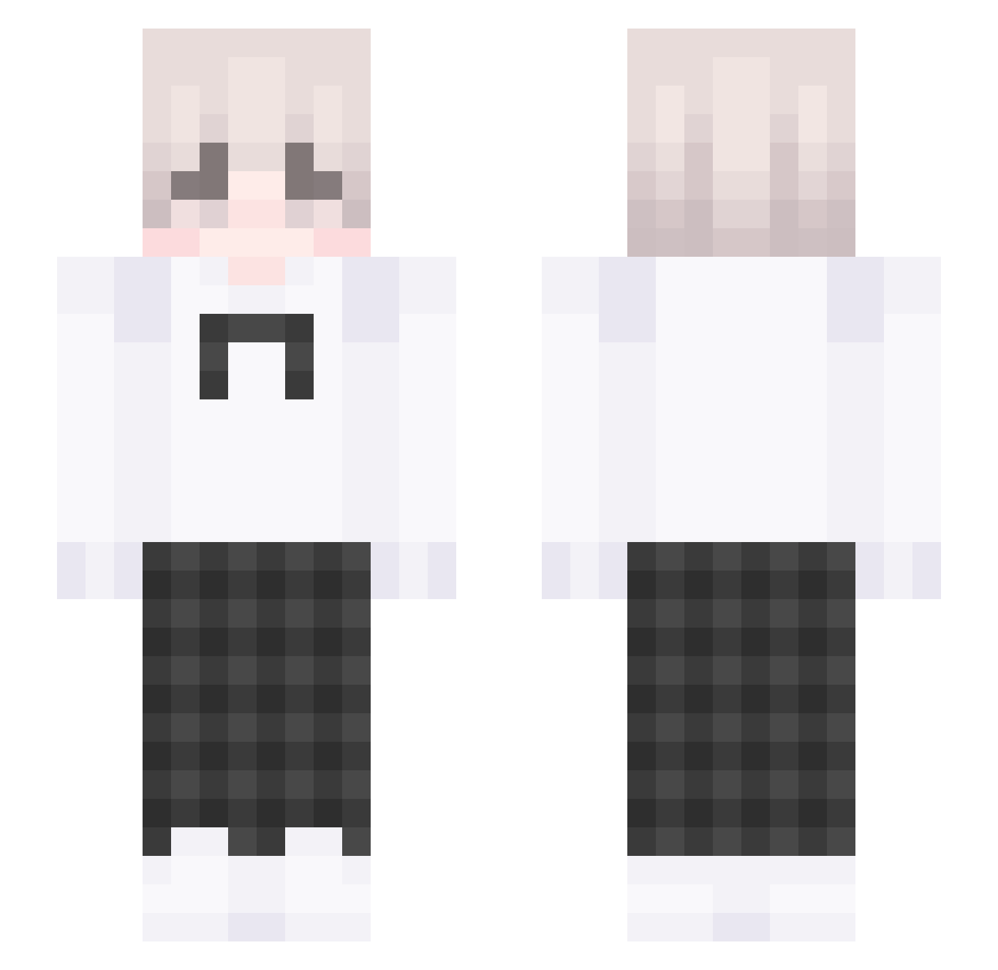 vipek987 Minecraft skin, front and back view