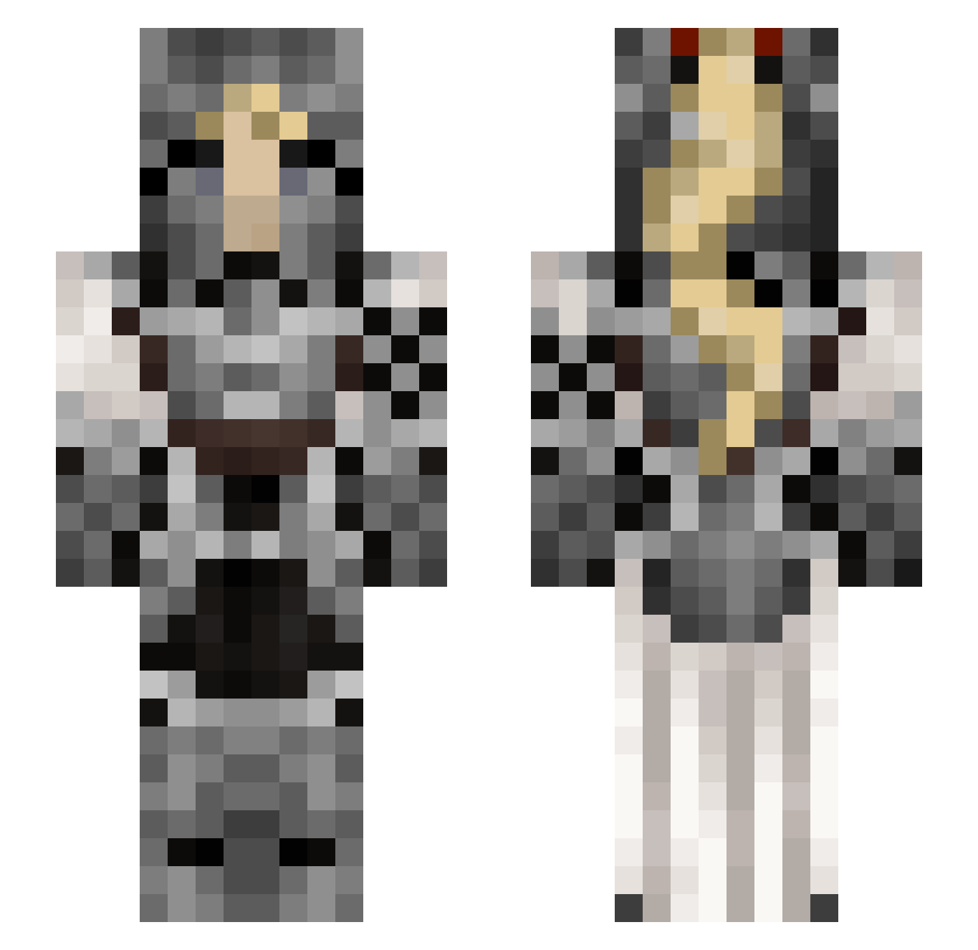 Moon_Cobra Minecraft skin, front and back view