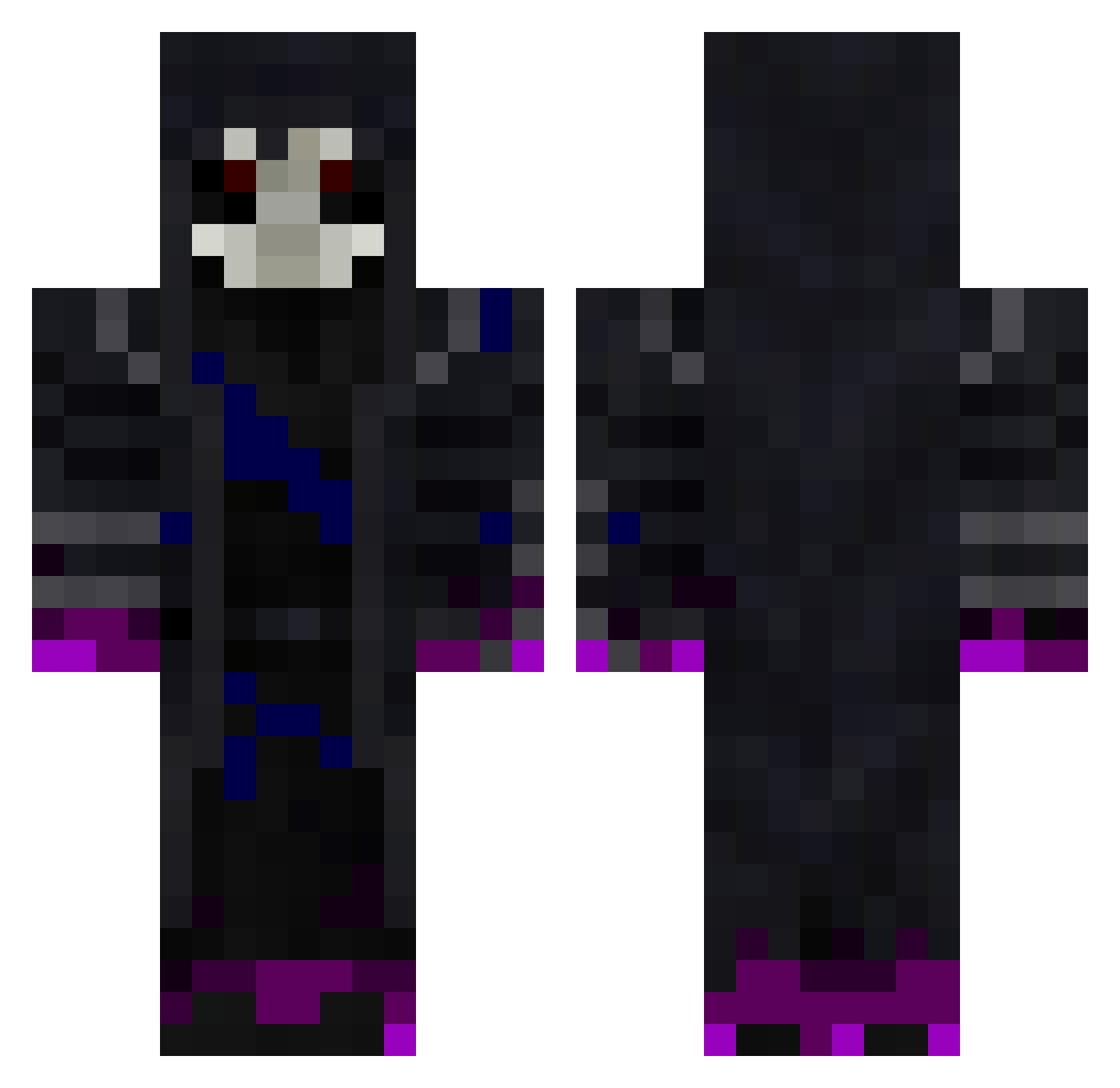 monsterjohn11 Minecraft skin, front and back view