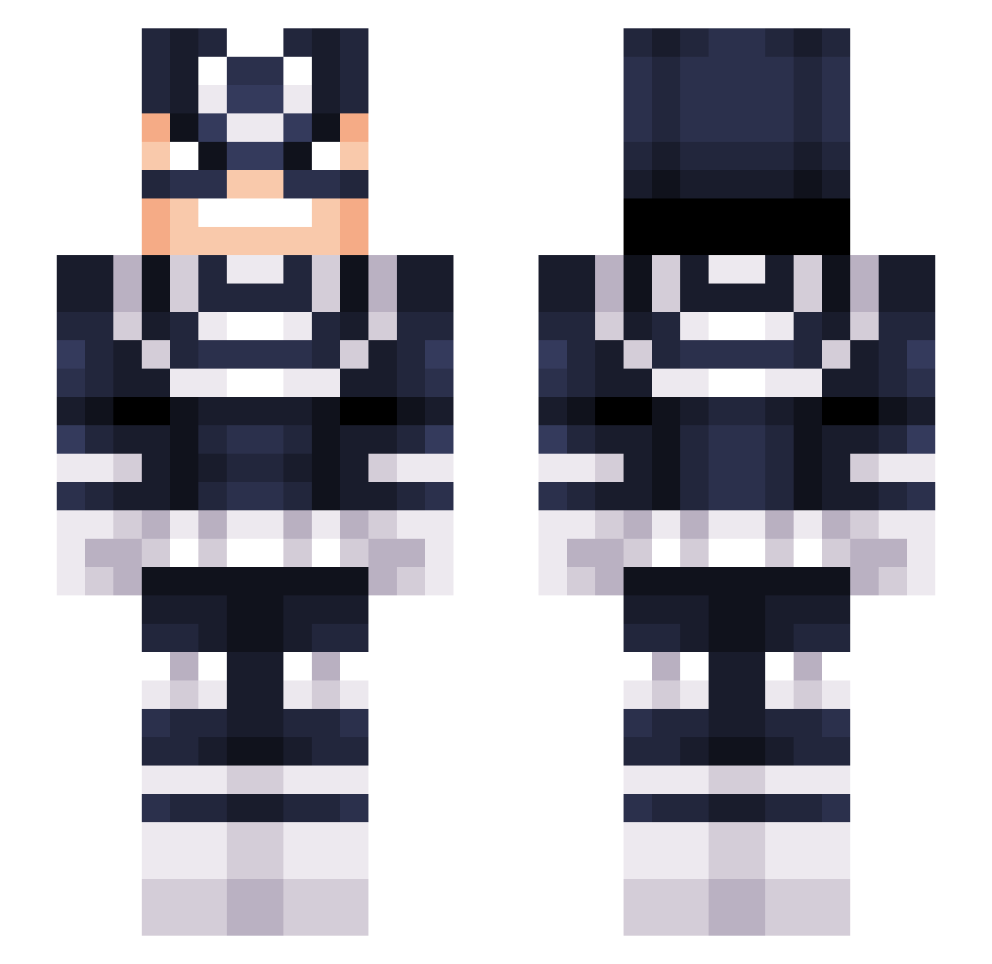ImNotStanley Minecraft skin, front and back view