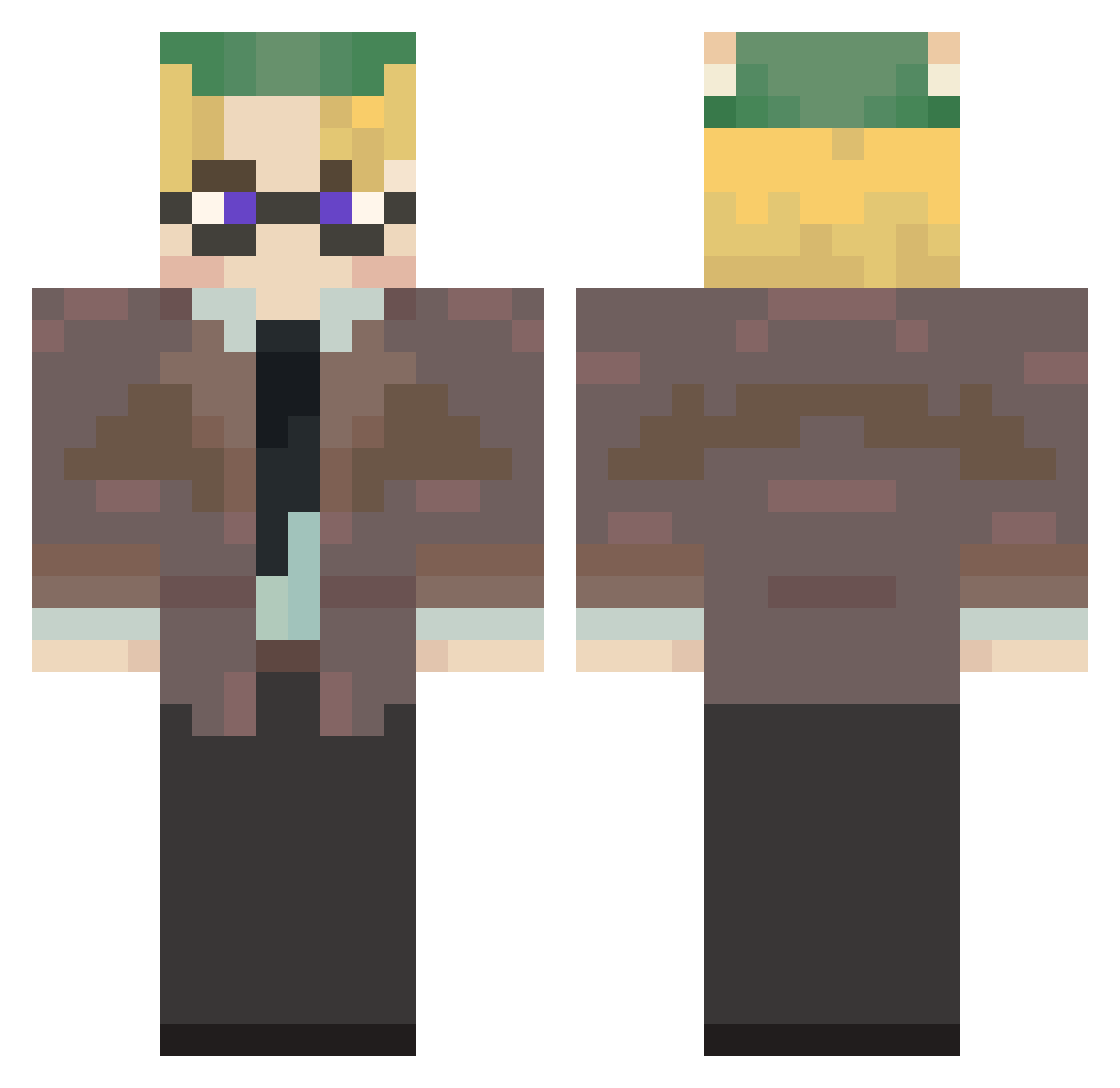 nekros003 Minecraft skin, front and back view