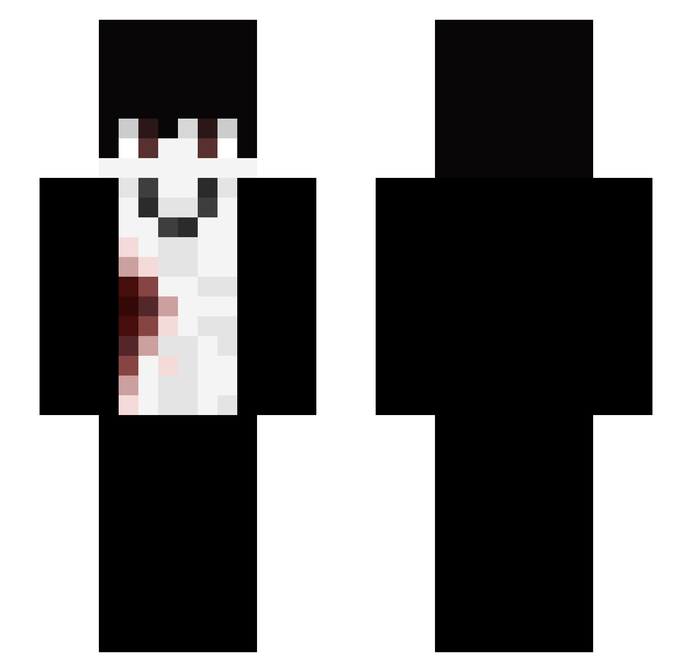 Klapse Minecraft skin, front and back view