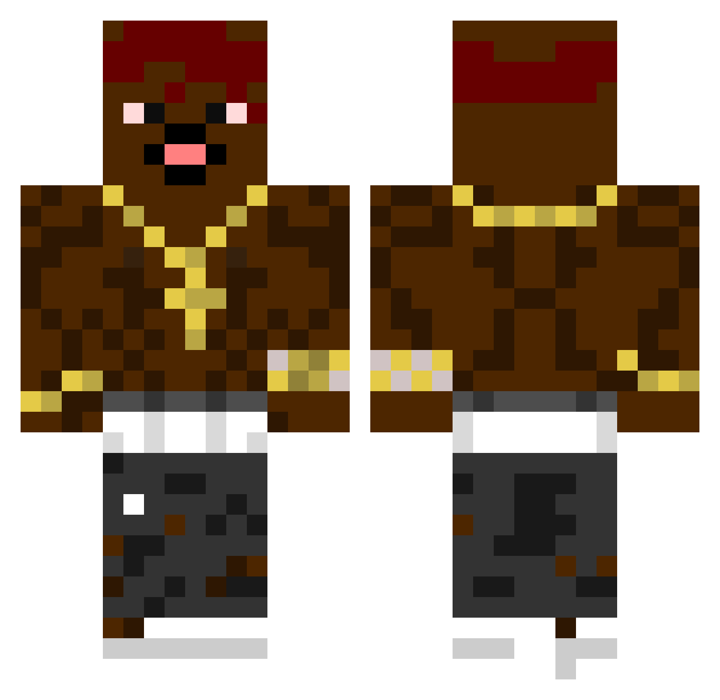 Desire006 Minecraft skin, front and back view