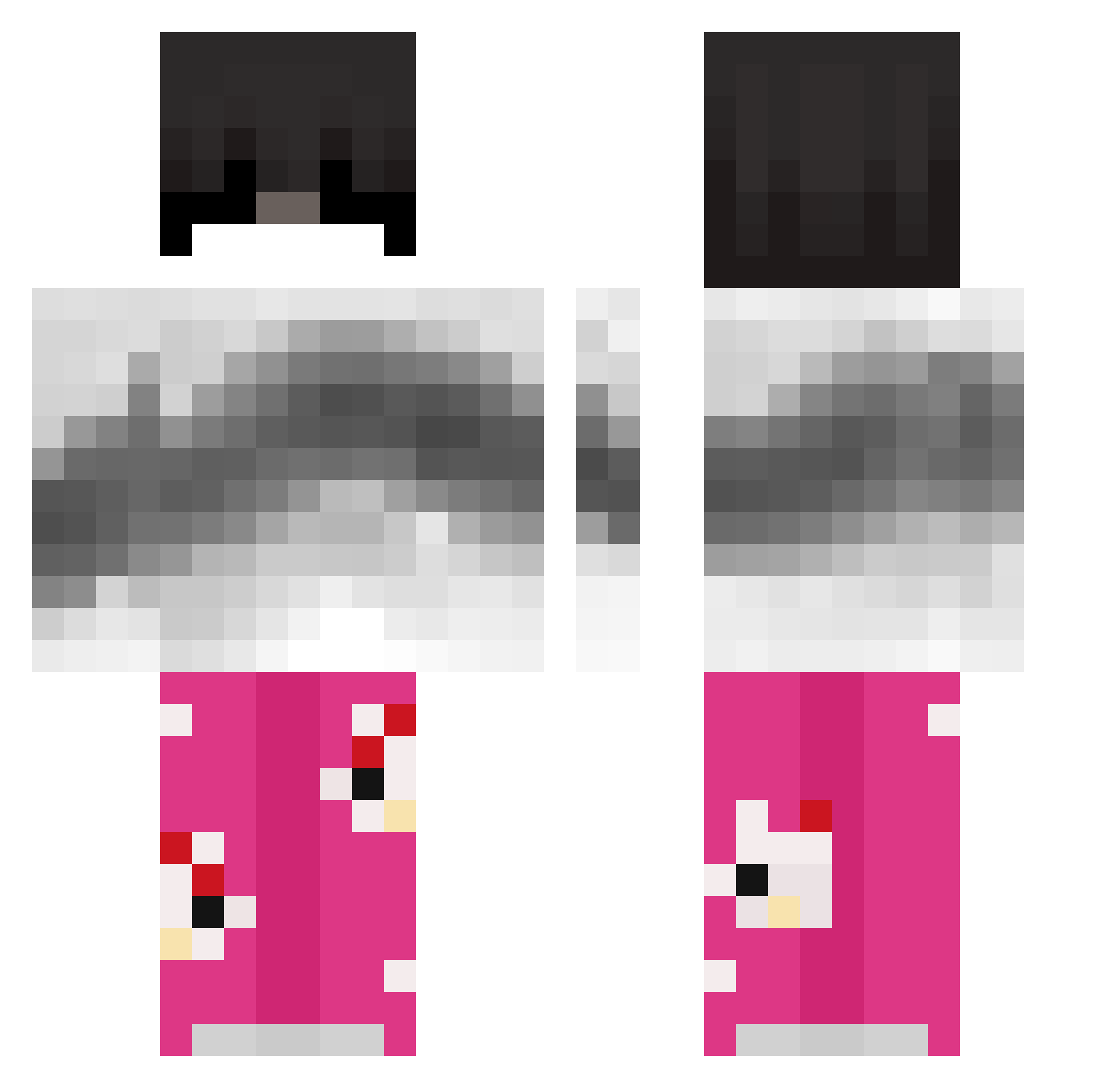 misio2012 Minecraft skin, front and back view