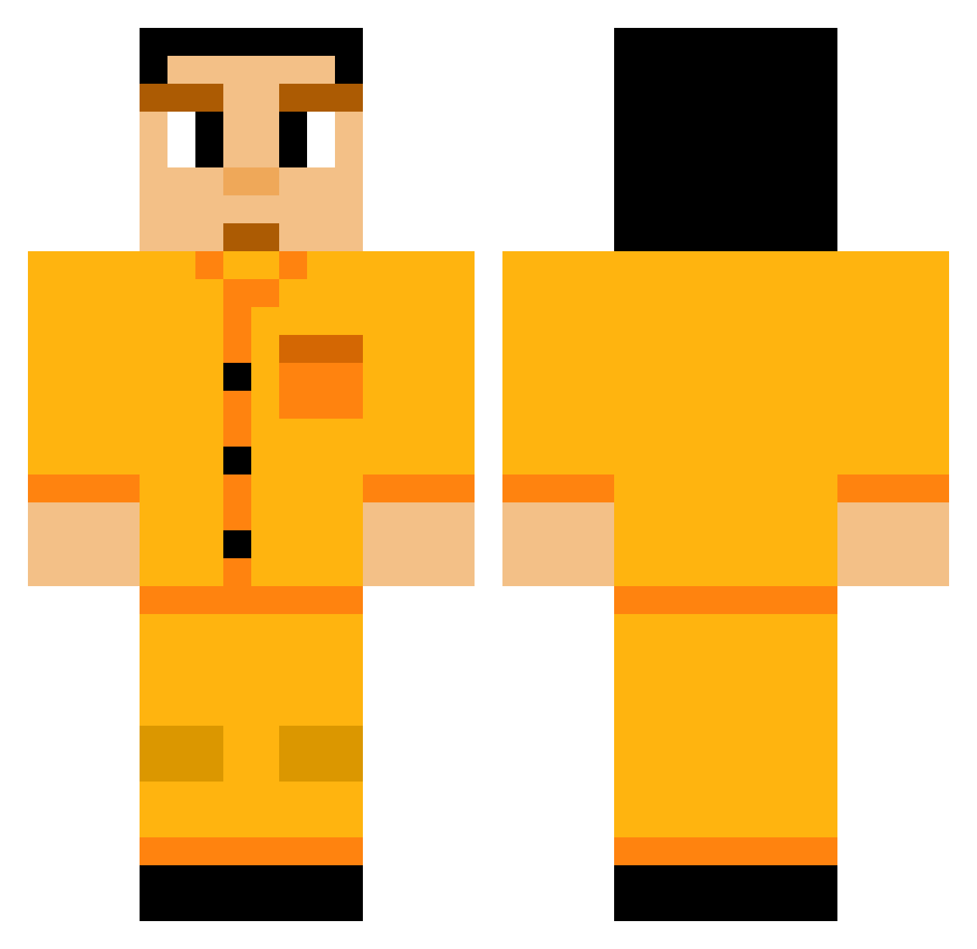 ReesesRoadman Minecraft skin, front and back view