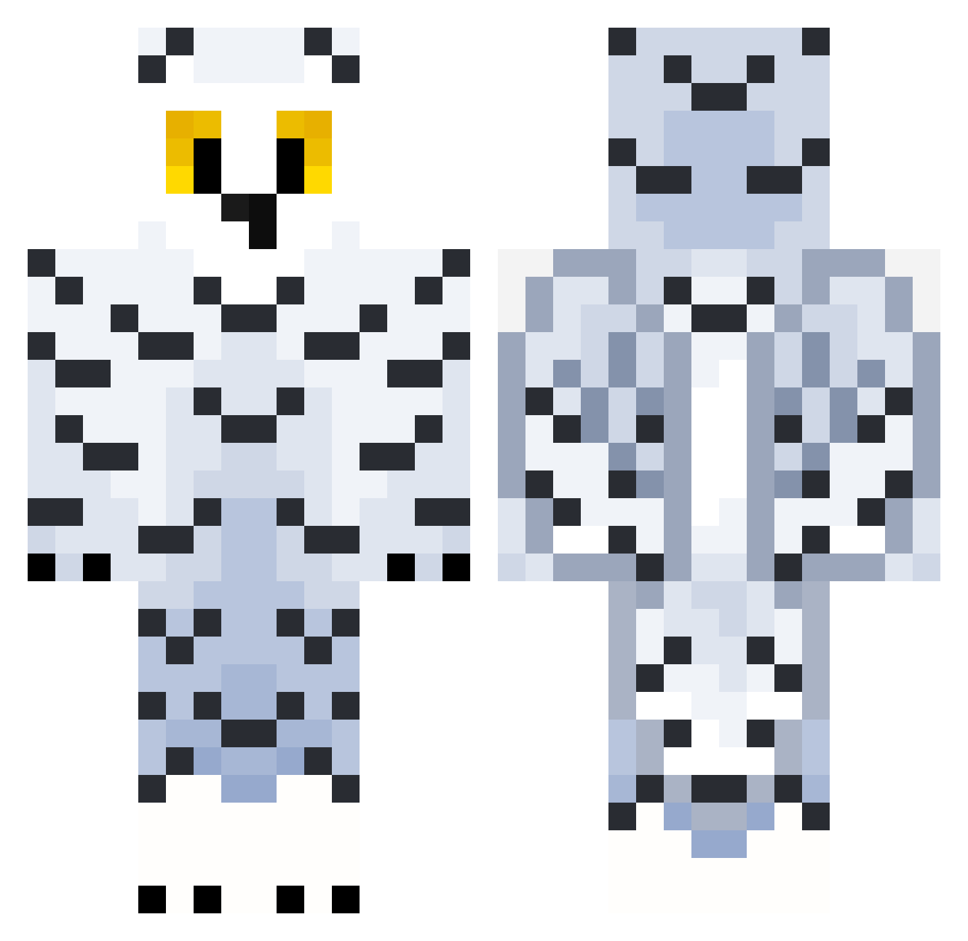 Schneise Minecraft skin, front and back view