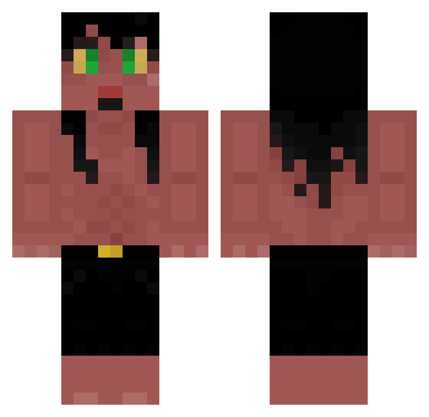 SCAR_CHOI Minecraft skin, front and back view