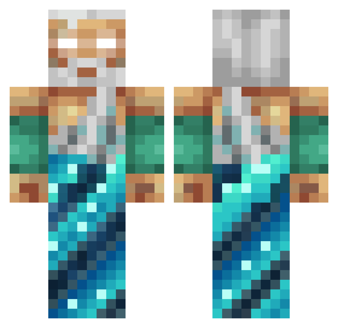 EmirCambaz Minecraft skin, front and back view