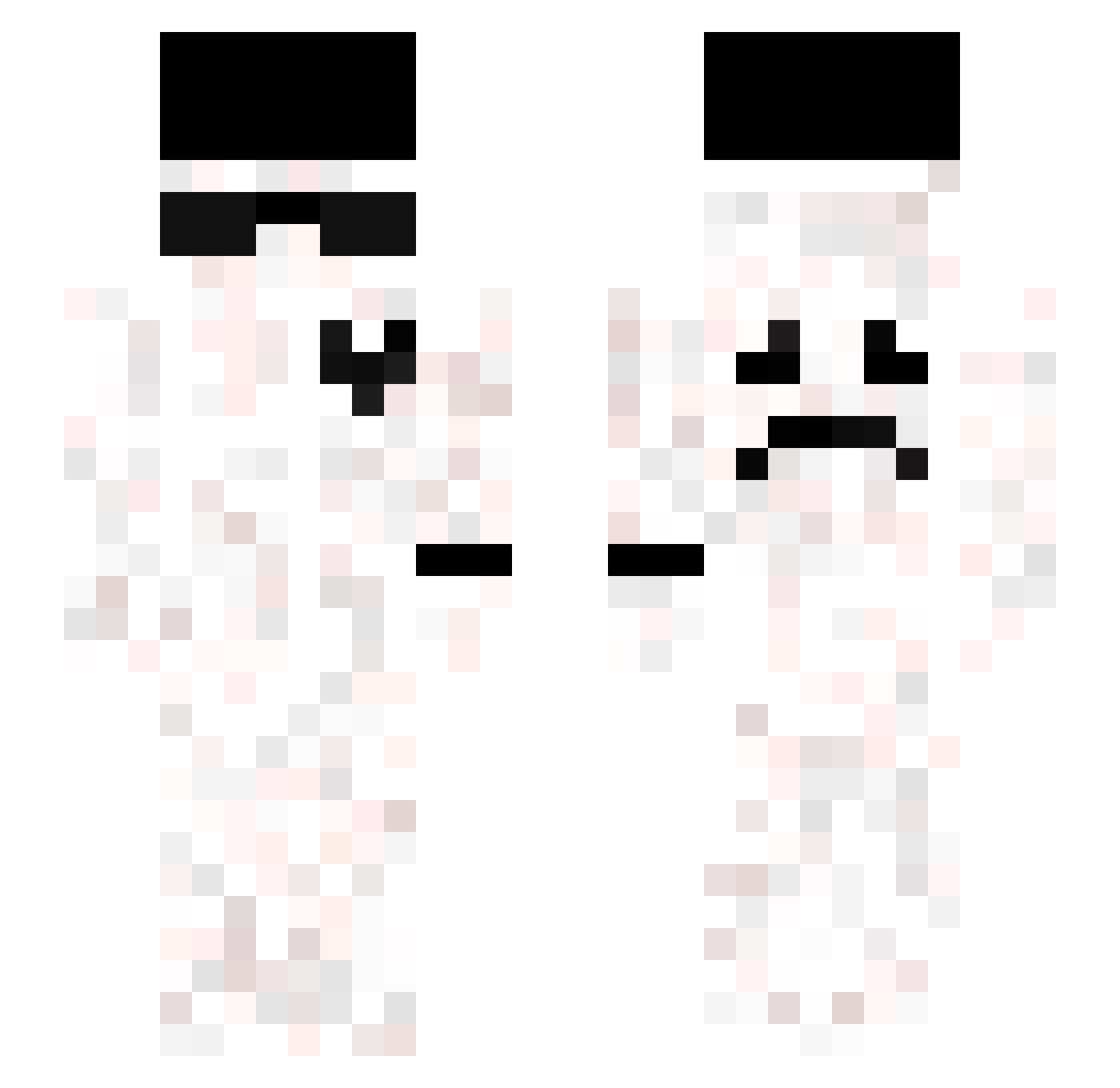 arefun Minecraft skin, front and back view